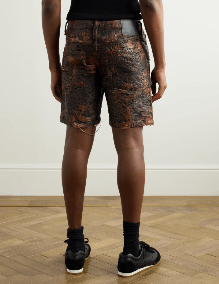 Acne Studios BNWT SS25 ACNE STUDIOS LOOSE FIT DENIM MONOGRAM SHORTS 46 Size US 30 / EU 46 - 18 Thumbnail