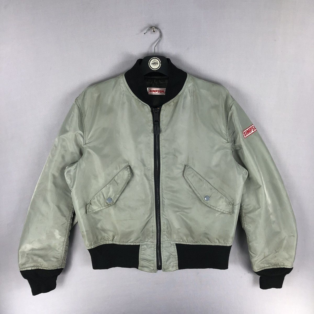 Alpha Industries Vintage Alpha Industries X Simpson Racing Team Bomber Jacket Size US M / EU 48-50 / 2 - 1 Thumbnail
