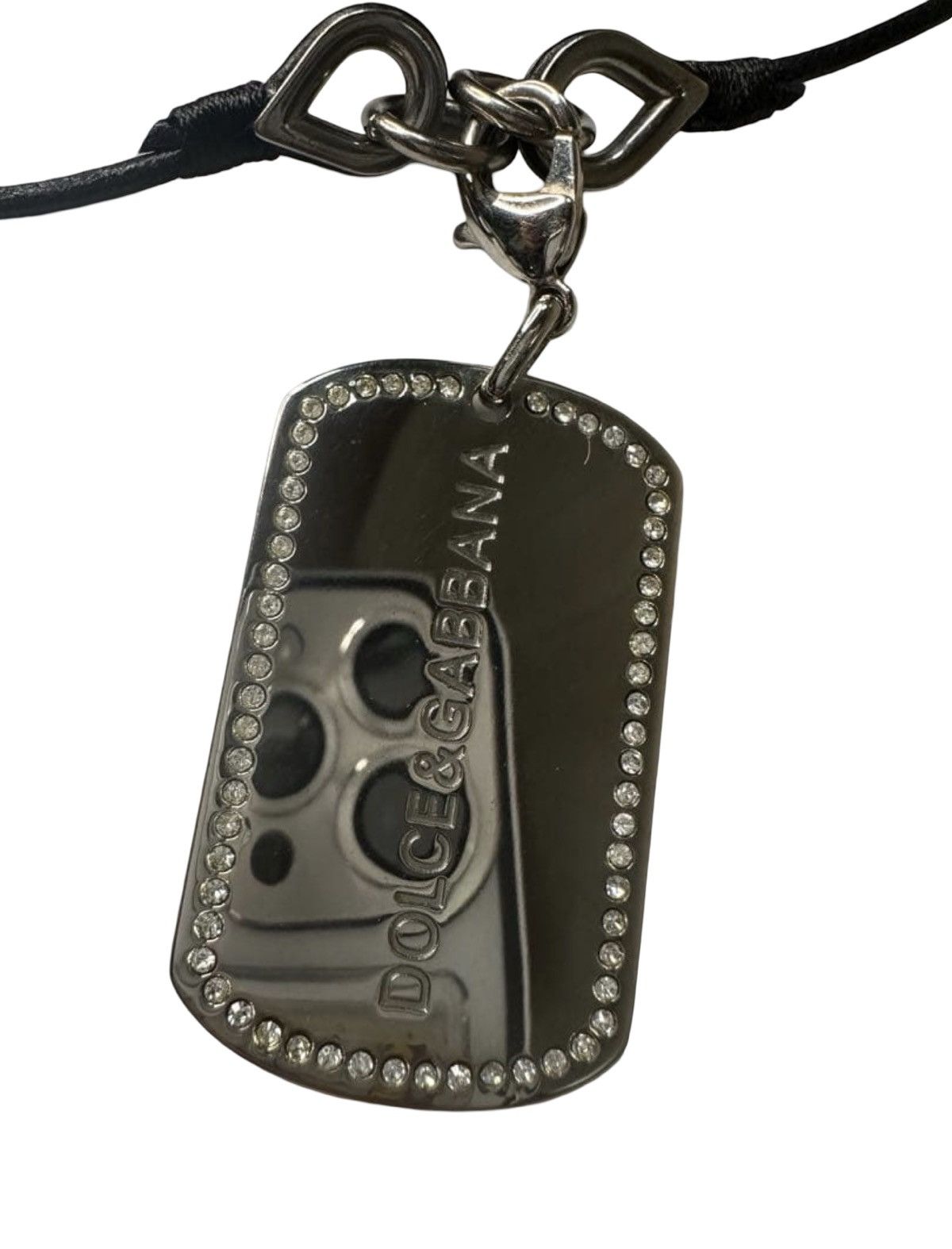 Dolce & Gabbana Dolce & Gabbana Crystal-Embellished Dog Tag Necklace🇮🇹 w/ Box Size ONE SIZE - 2 Thumbnail