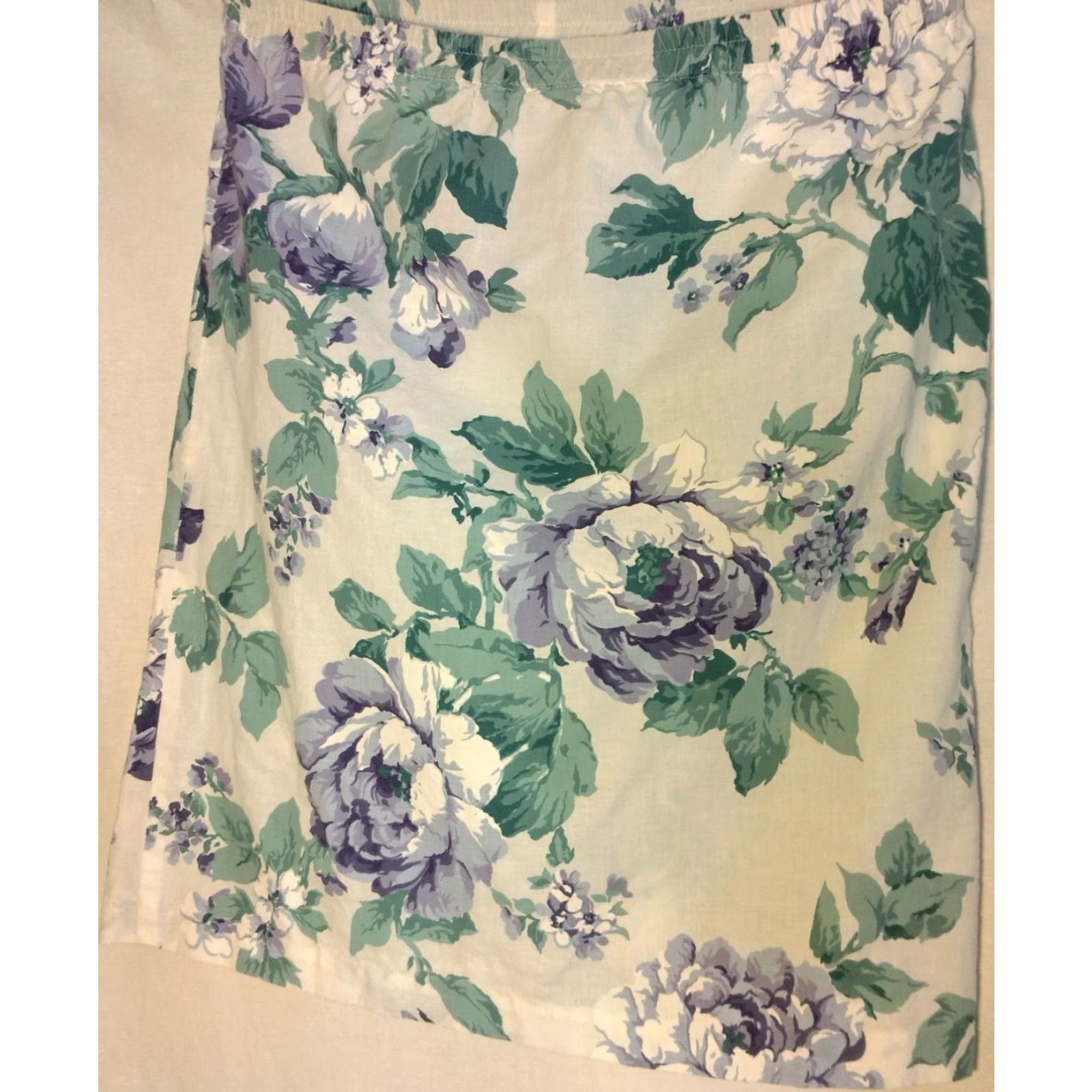 Vintage Vintage Outfit Set White Purple Peony Floral Peplum Top Skirt 2 Piece Shirt Bottom Women Size 10 Size L / US 10 / IT 46 - 4 Thumbnail