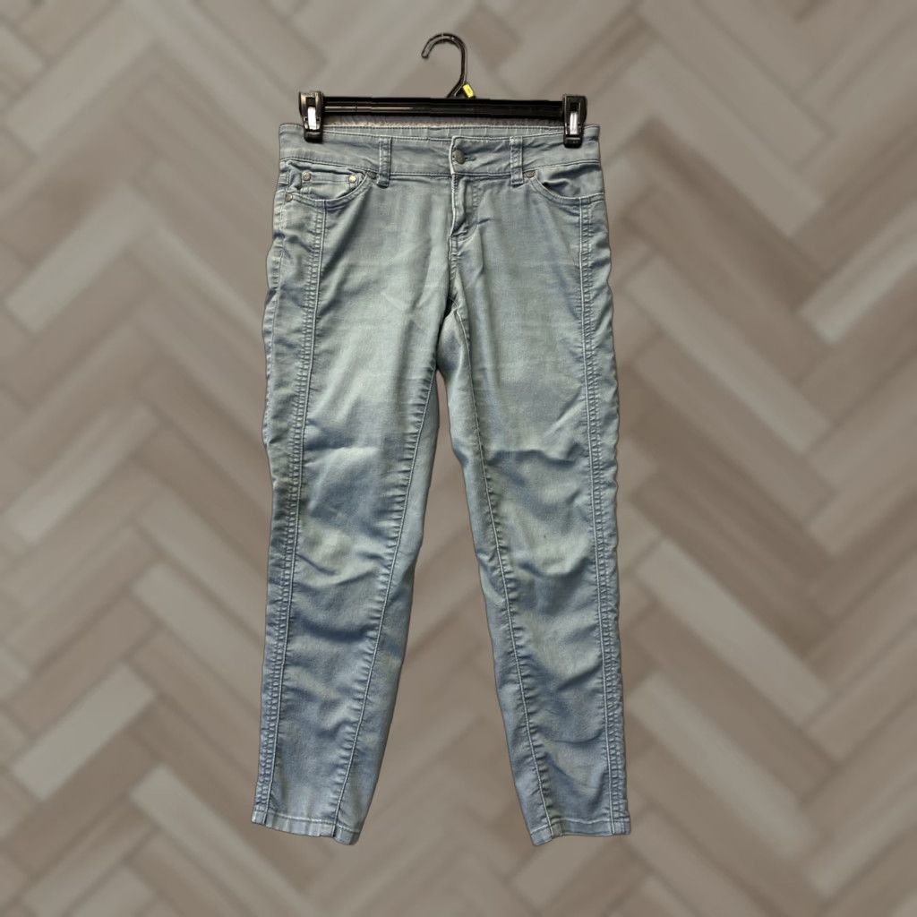 Prana VINTAGE Prana Women's Skinny Chino Pants Size 6 Low Rise Gray Casual Tapered Cotton Size 28" / US 6 / IT 42 - 1 Thumbnail