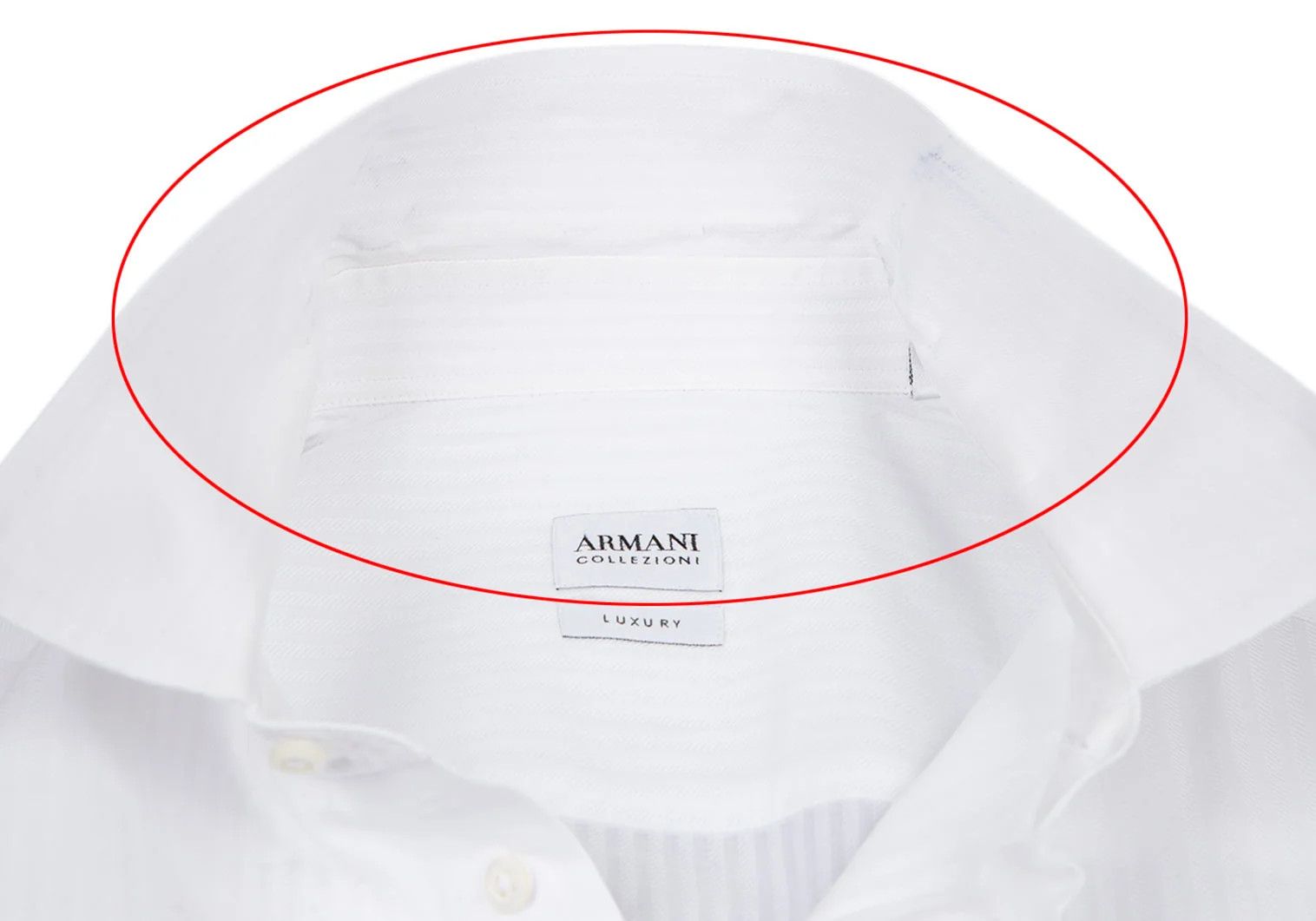 Armani Collezioni Cotton Shadow Stripe Shirt in White Size 43 Size US XXS / EU 40 - 4 Thumbnail