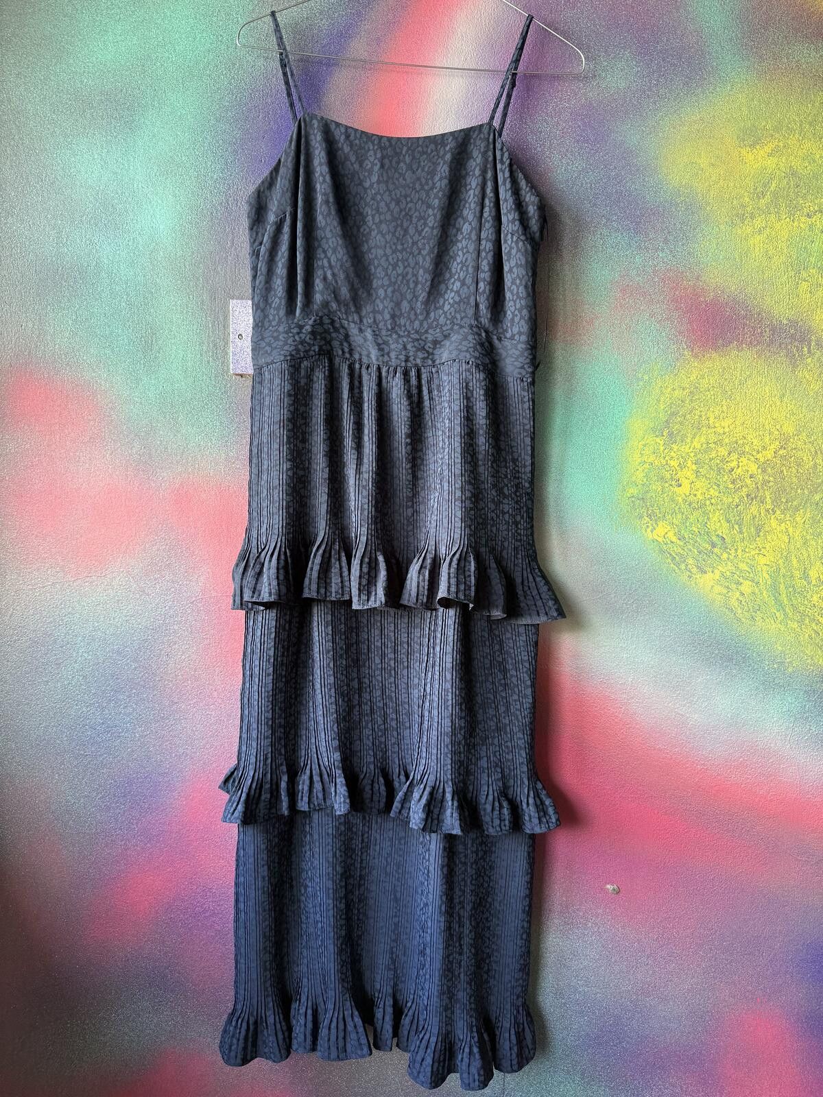 Other Whistles Animal Jacquard Pleated Maxi Dress 🖤 Size M / US 6-8 / IT 42-44 - 1 Thumbnail