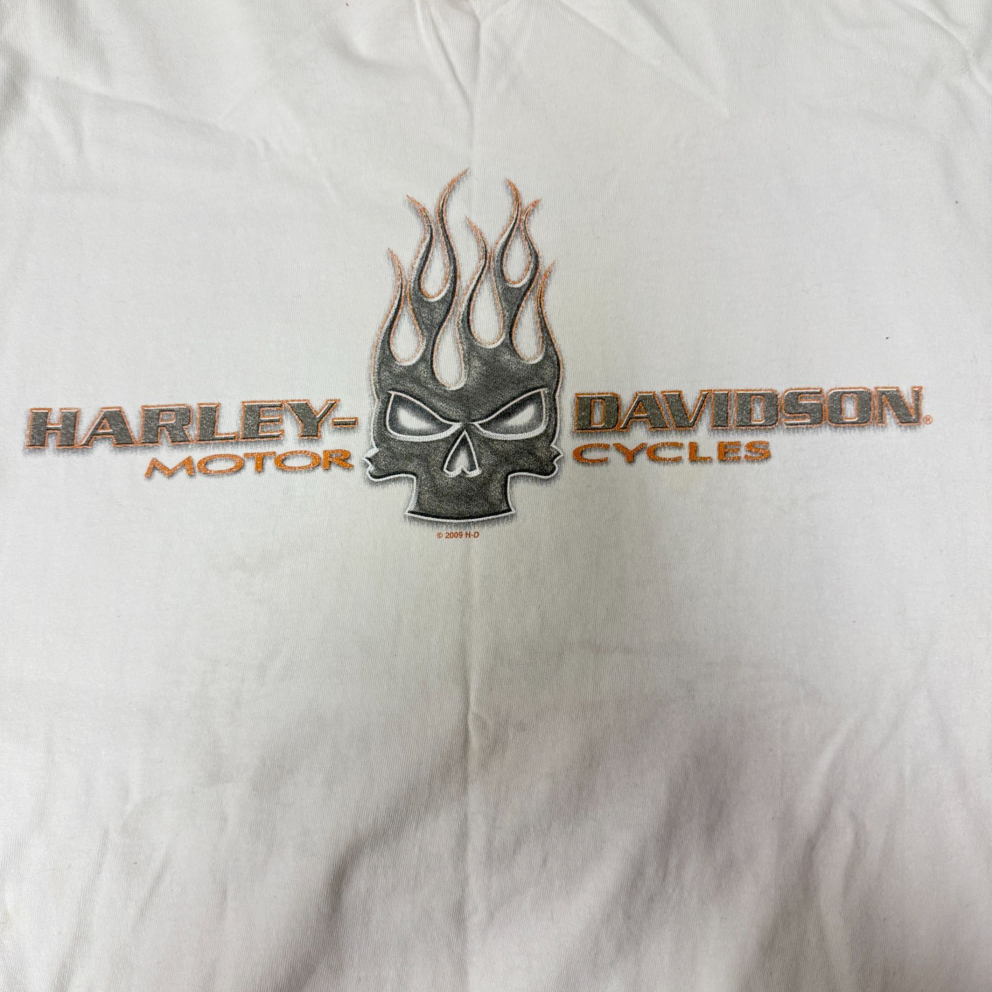 Harley Davidson H-D COWBOYS Alamo City TEXAS Motorcycle Flaming SKULL Biker Size US XXL / EU 58 / 5 - 4 Thumbnail