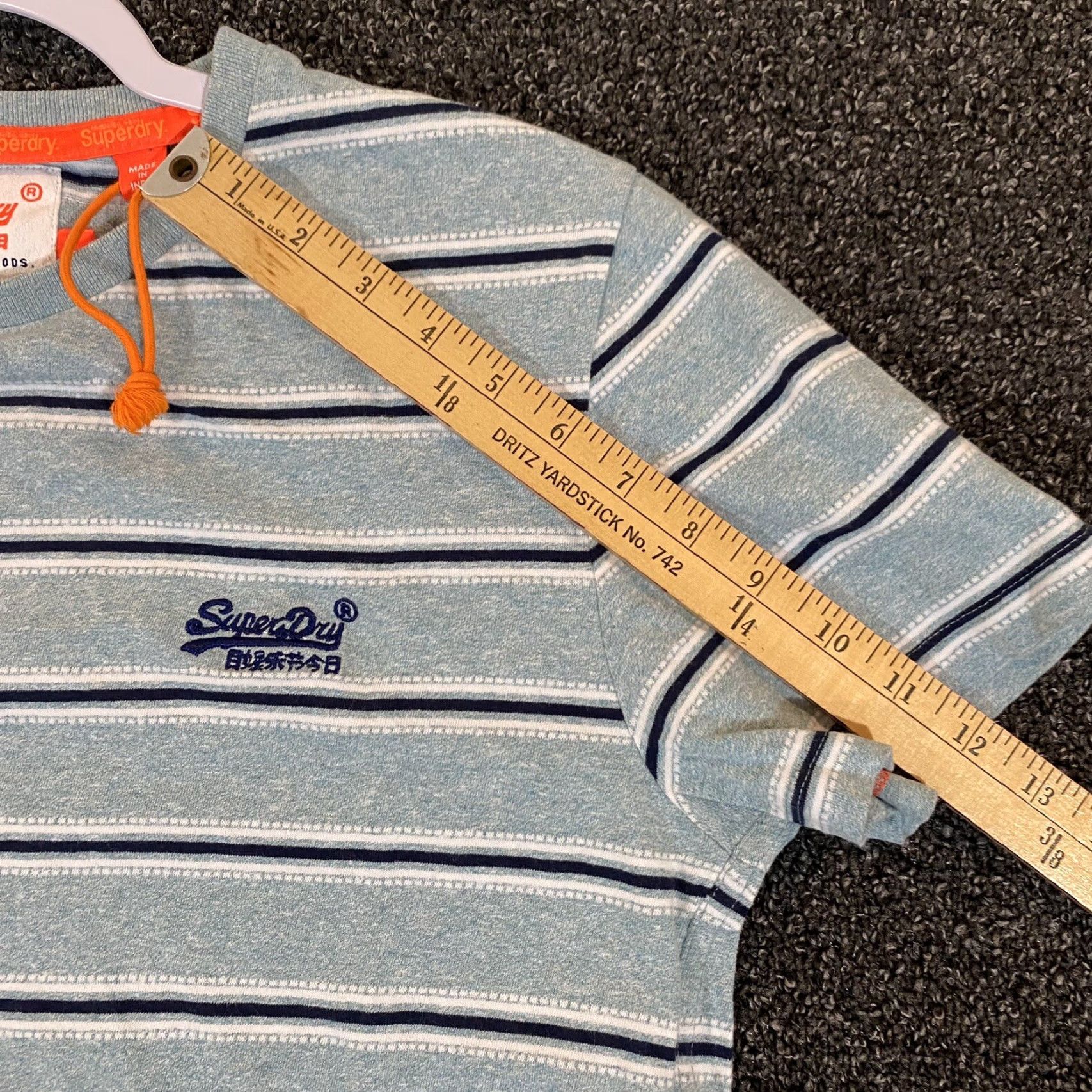 Superdry VINTAGE is not applicable. Title: Superdry Shirt Mens M/L Blue Tee Striped Short Sleeve Casual Top Shirt Mens L Blue Striped Short Sleeve Logo Top Size US L / EU 52-54 / 3 - 6 Thumbnail