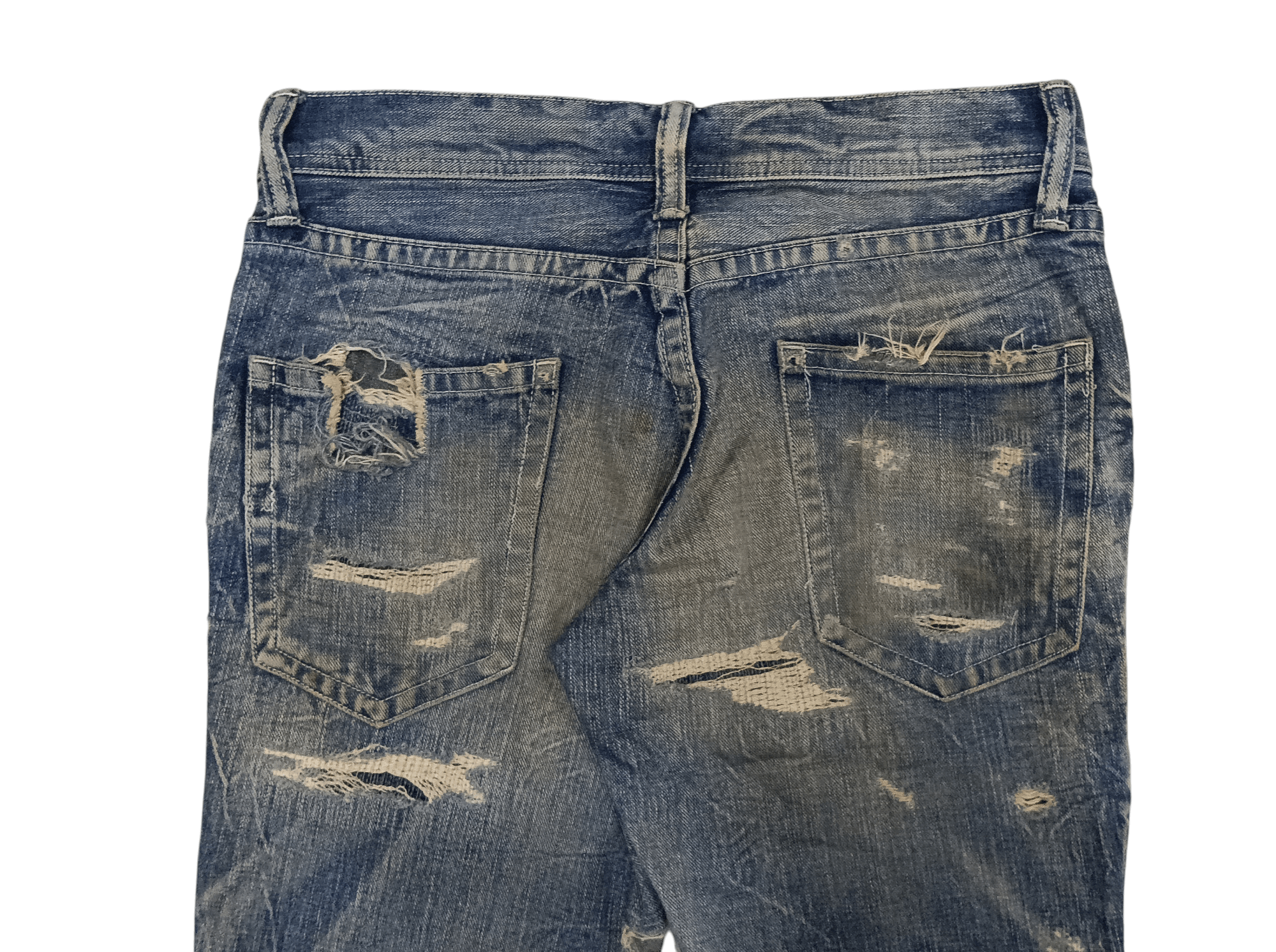 Designer DELAY UFin & Sons Distressed Flare Denim Japan (S316) W32 Size US 32 / EU 48 - 13 Thumbnail