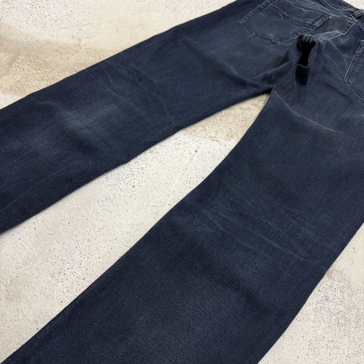 Diesel Diesel Akee Whisker Buttonfly Distressed Royal Indigo Denim Size US 34 / EU 50 - 16 Thumbnail