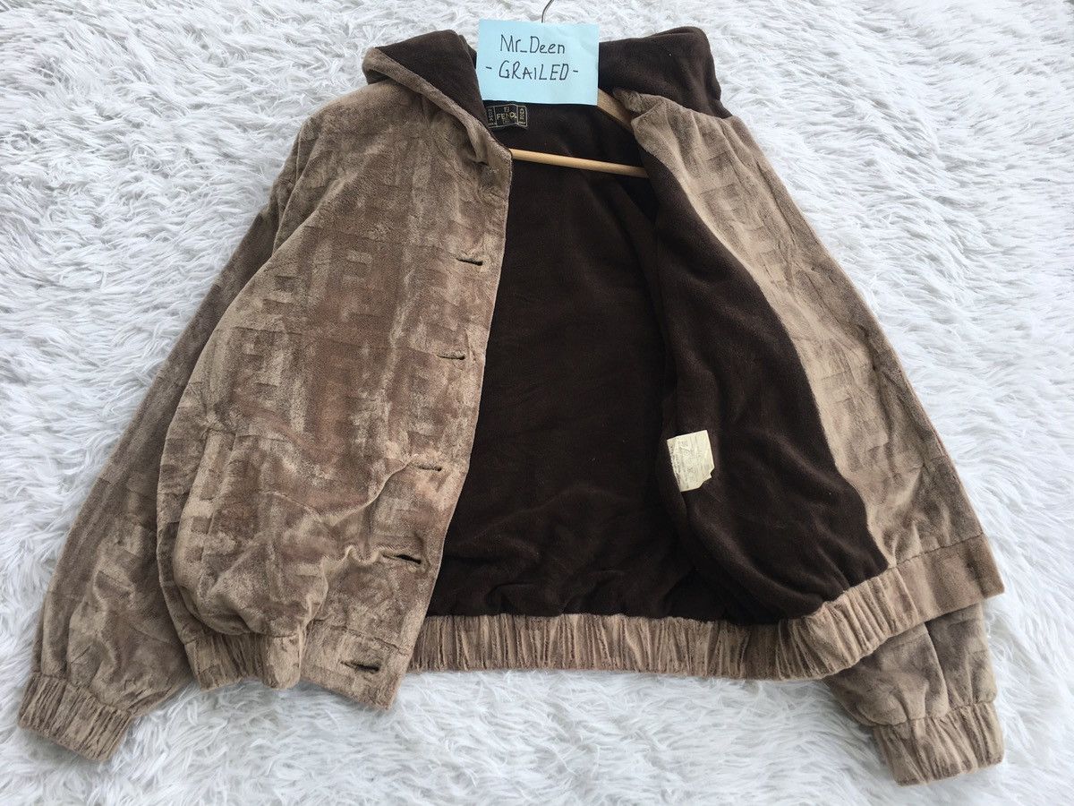 Fendi Rare Vintage 90s FENDI Monogram Velvet Jacket Size US L / EU 52-54 / 3 - 9 Thumbnail