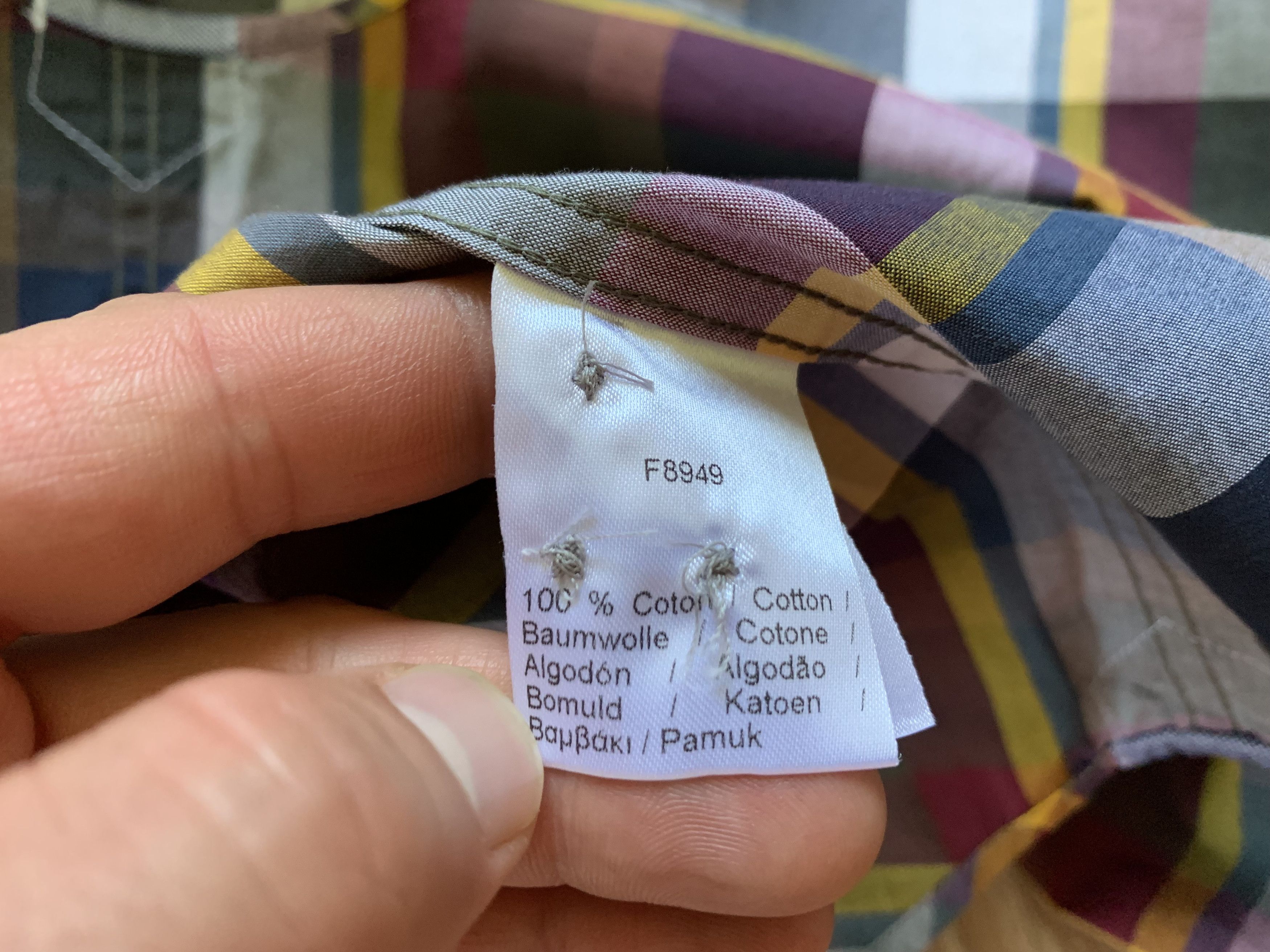 Designer × Lacoste Lacoste Regular Fit Plaid Button Down Long Sleeve Shirt Size 42L - 7 Thumbnail