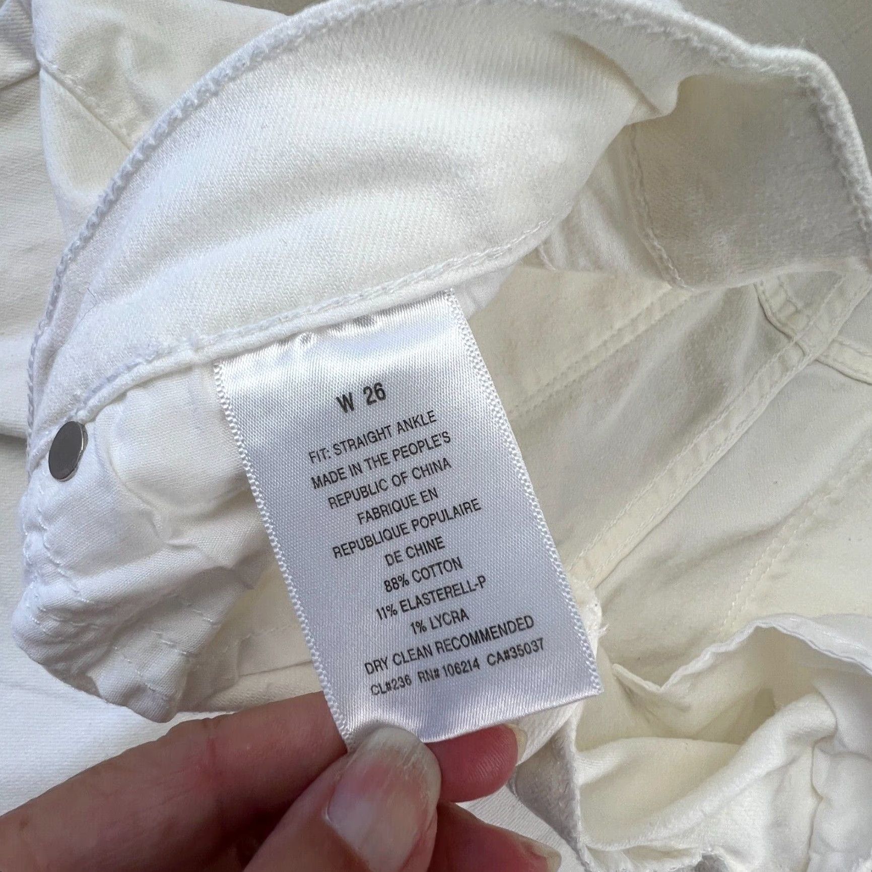 Vintage Else Womens White Distressed Jeans Size 26" / US 2 / IT 38 - 5 Thumbnail