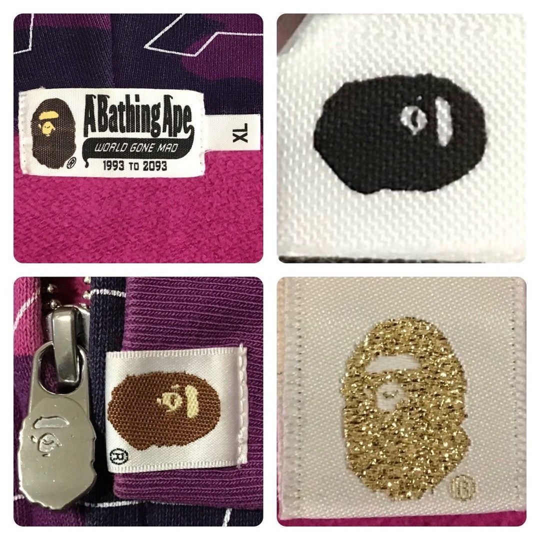 Bape BAPE TEXT COLOR CAMO Shark Full Zip Hoodie Camo Purple Camo Size US XL / EU 56 / 4 - 7 Thumbnail