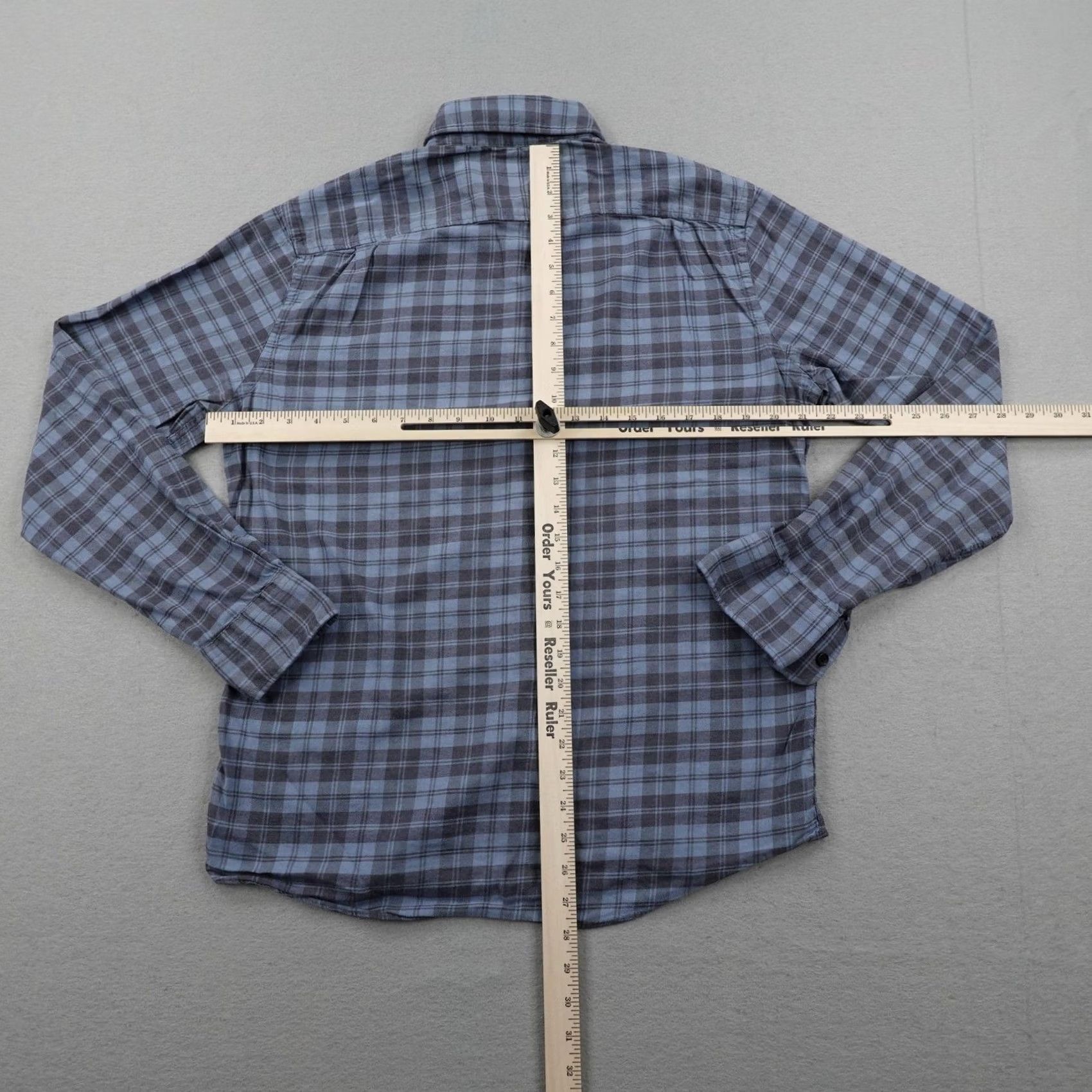 Faherty Faherty Mens Medium Blue Plaid Twill Button Up Shirt Lightweight Flex Size US M / EU 48-50 / 2 - 5 Thumbnail