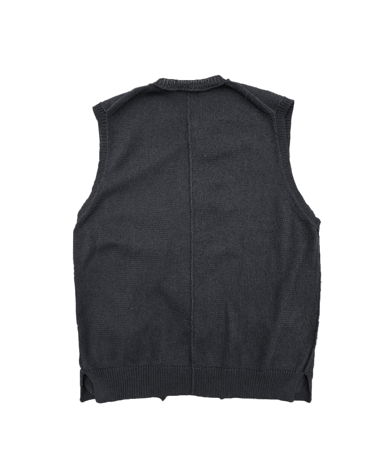 Yohji Yamamoto Yohji Yamamoto Pour Homme Black Reversible Knit Vest Size US M / EU 48-50 / 2 - 4 Thumbnail
