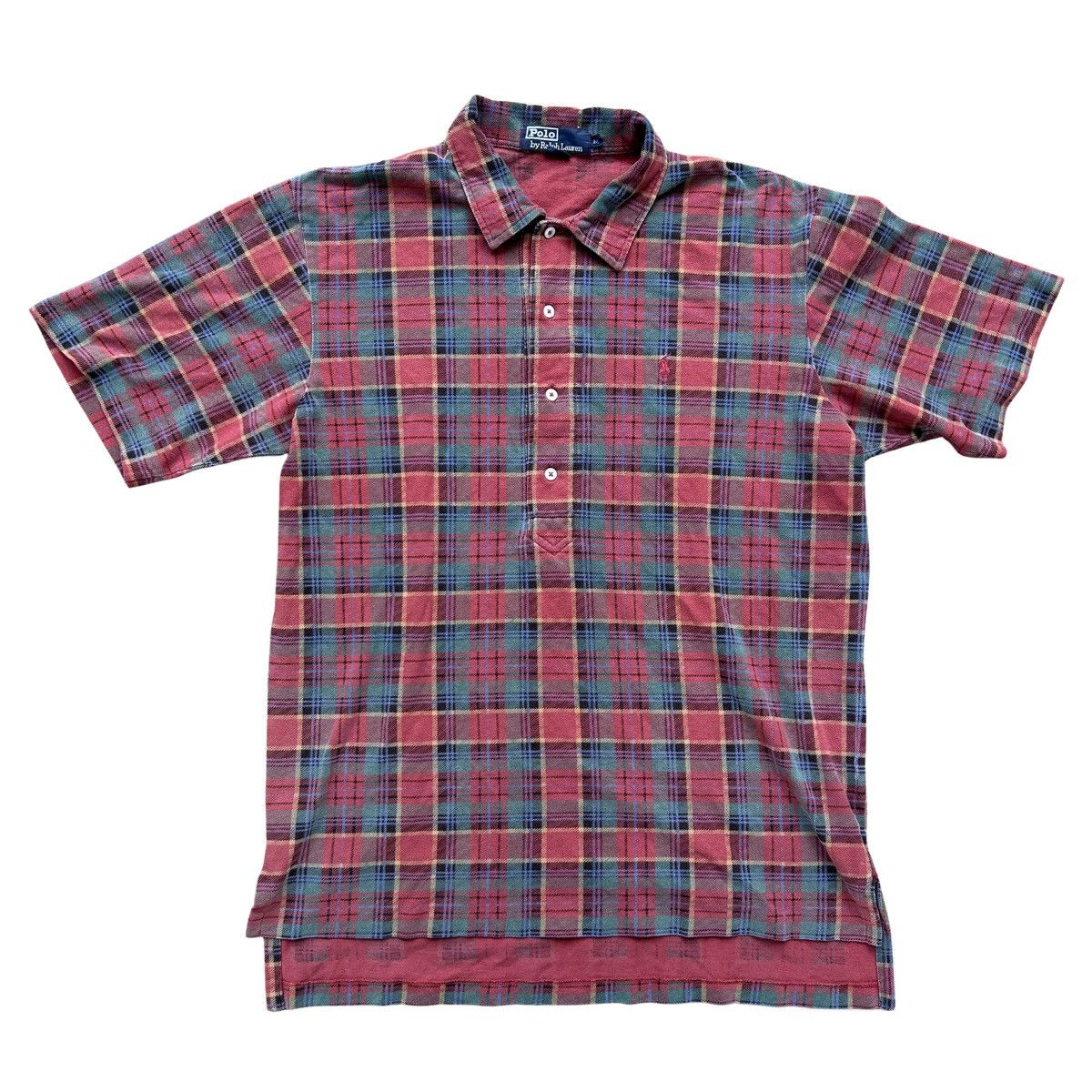 Polo Ralph Lauren Vintage Polo By Ralph Lauren Plaid Henley Shirt Size Medium Size US M / EU 48-50 / 2 - 1 Thumbnail