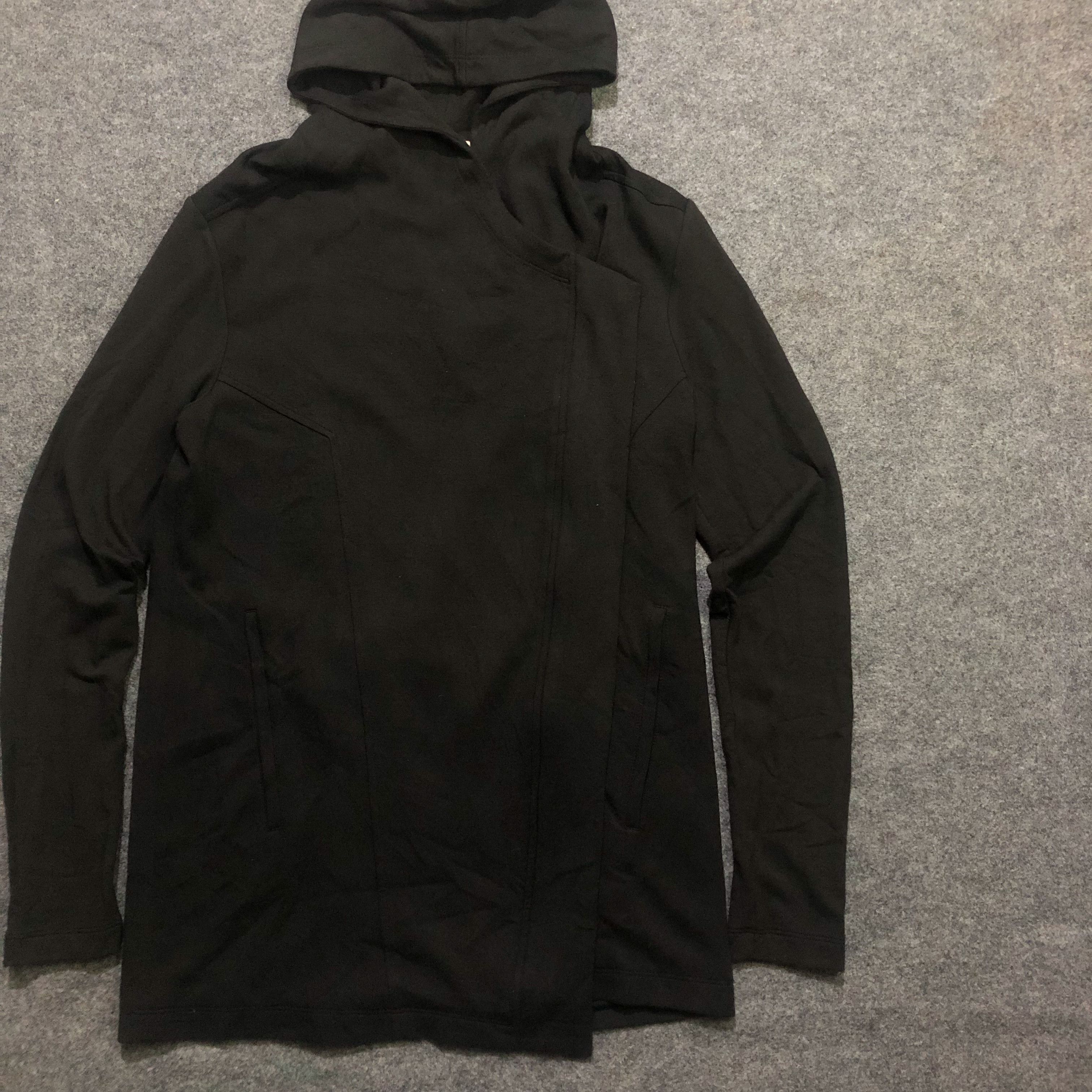 Helmut Lang Helmut Lang Asymmetrical Zip Up Hoodie Black | Grailed