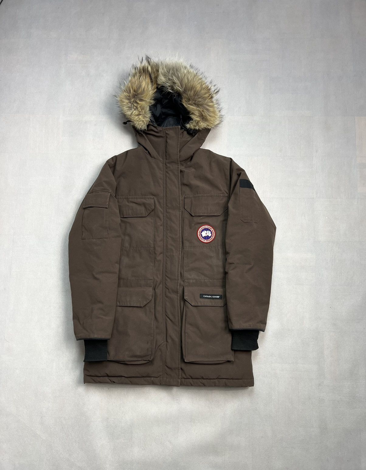 Down Jacket Canada Goose Expedition Parka Brown Winter