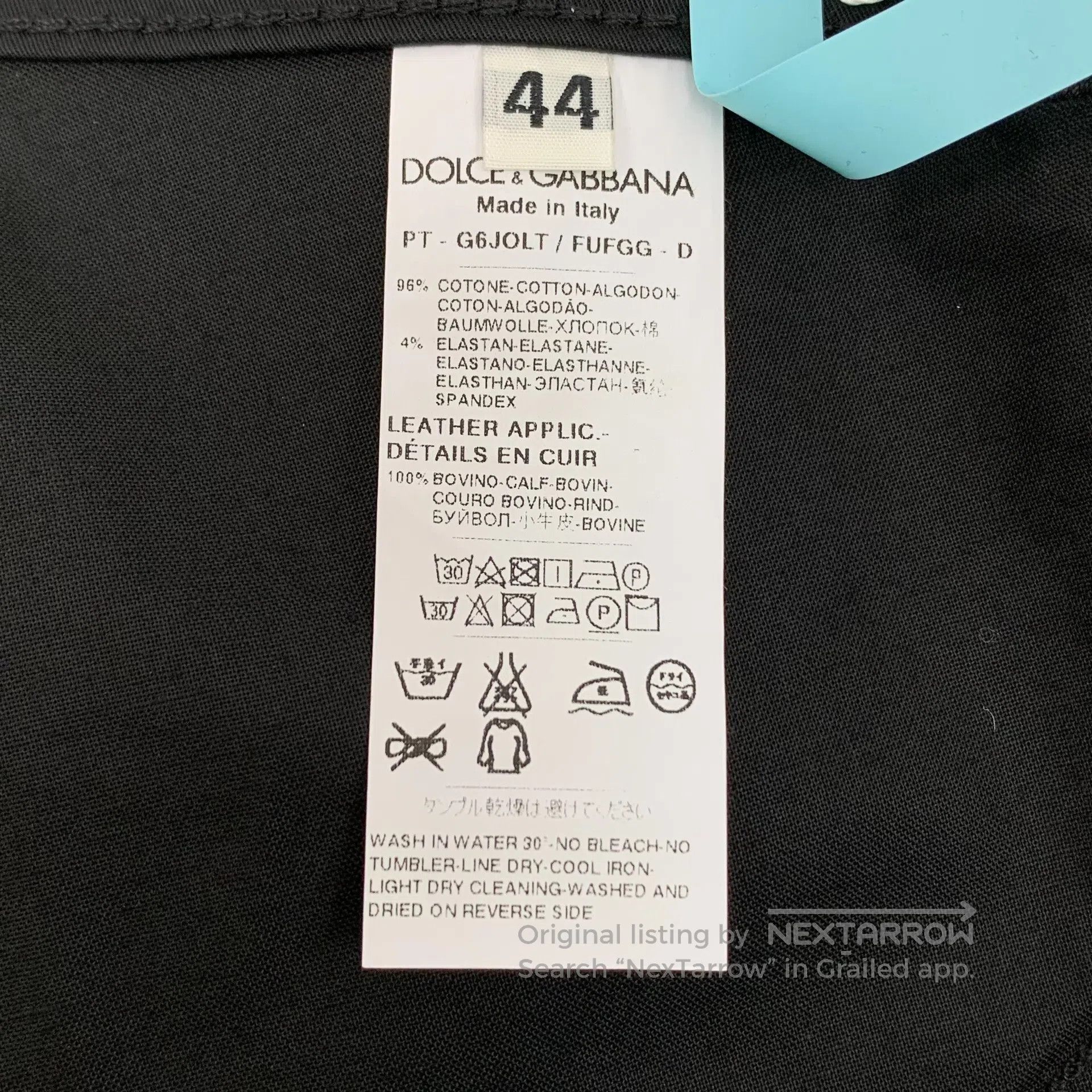 Dolce & Gabbana Dolce Gabbana Black Cotton Casual Trousers| Size US 28 / EU 44 - 9 Thumbnail