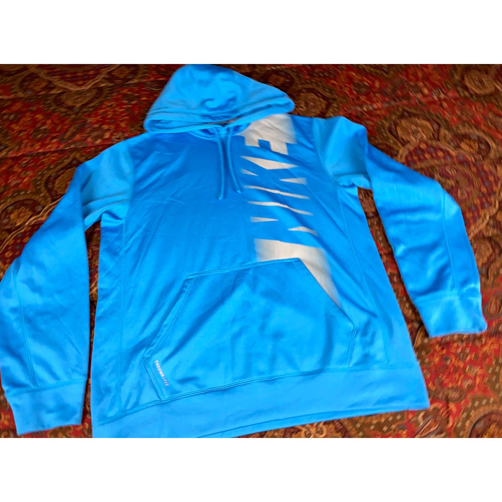Logo Athletic VINTAGE Nike Air Therma Fit Hoodie Sweatshirt Aqua Big Logo Athletic Sz M Size US M / EU 48-50 / 2 - 2 Thumbnail