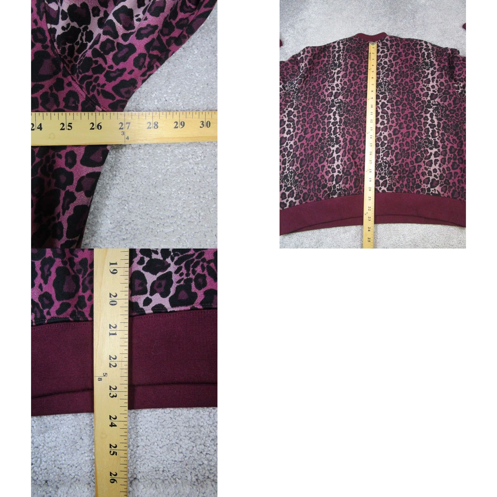 Adidas Adidas Sweatshirt Womens Small Burgundy Animal Print Pullover Activewear Size S / US 4 / IT 40 - 8 Thumbnail