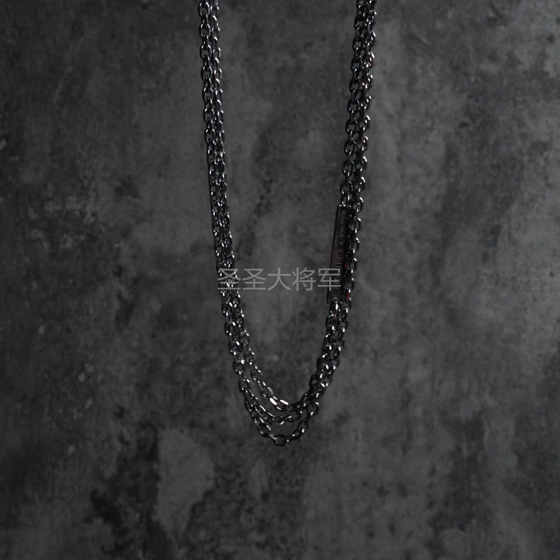 Chin Teo Chin Teo Oxidized Black 3-Link Chain Necklace Size ONE SIZE - 1 Thumbnail