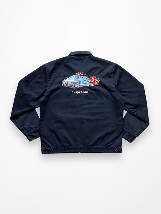 Supreme Supreme FW19 Cop Car Embroidered Work Jacket Black | Grailed
