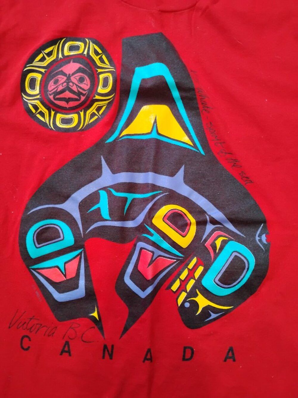 Other Vintage Canada Victoria Killer Whale Orca Totem Art T-Shirt Size US M / EU 48-50 / 2 - 1 Thumbnail