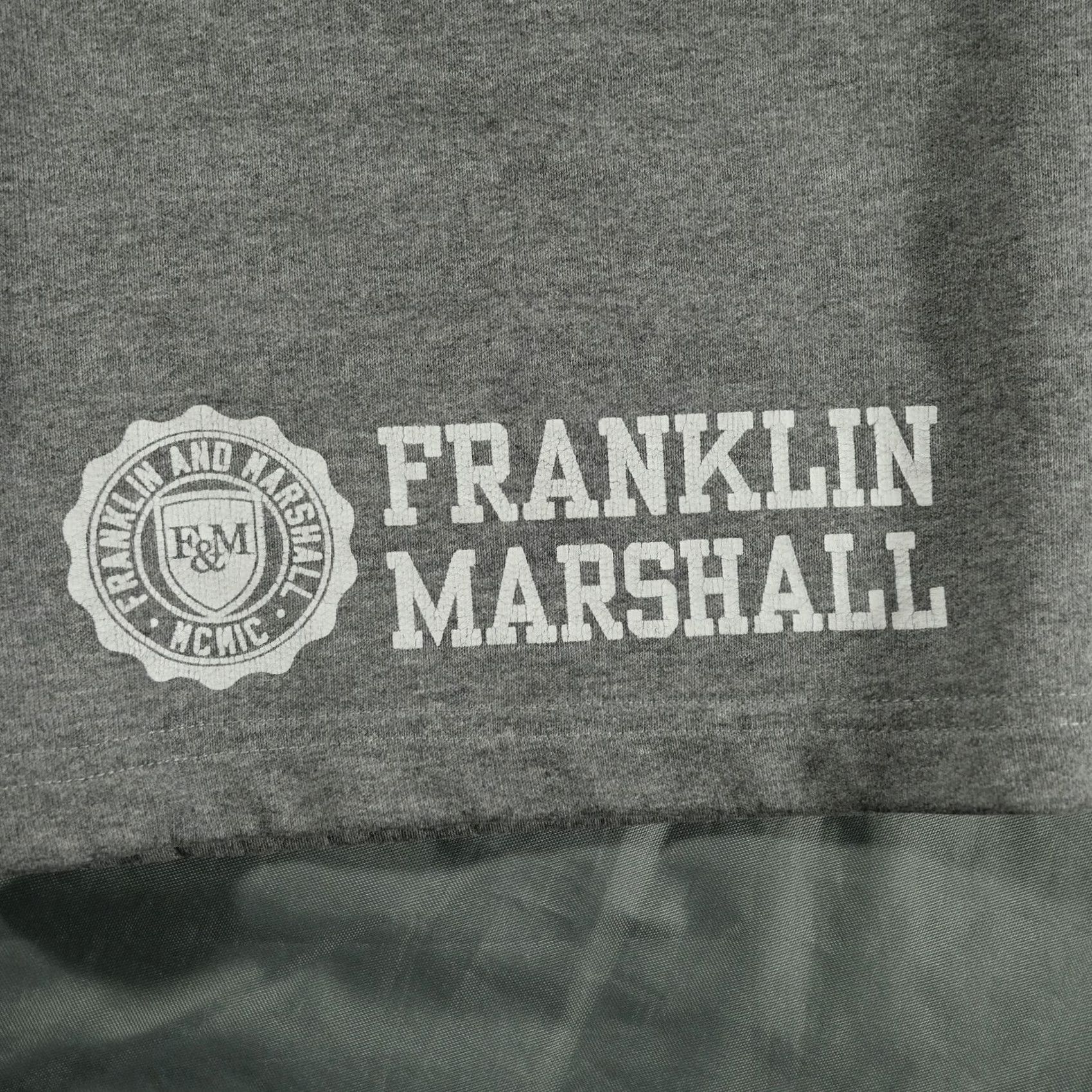 American Eagle Outfitters VINTAGE Franklin Marshall Varsity Shorts Mens Small Gray Fleece Sweat Crest Italy Made Size US 29 - 5 Thumbnail