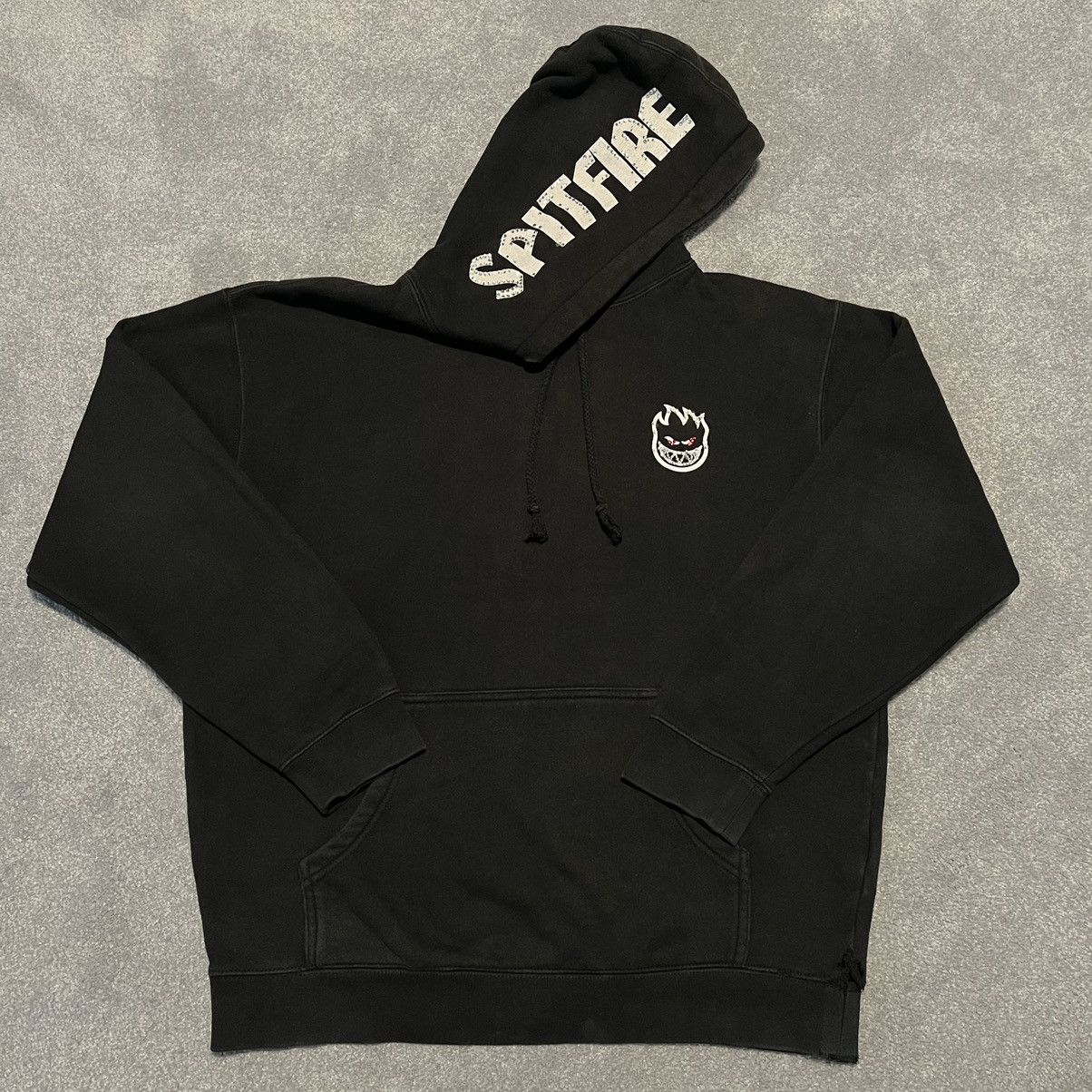 Vintage Spitfire Skateboards Studded Logo Hoodie Sweatshirt