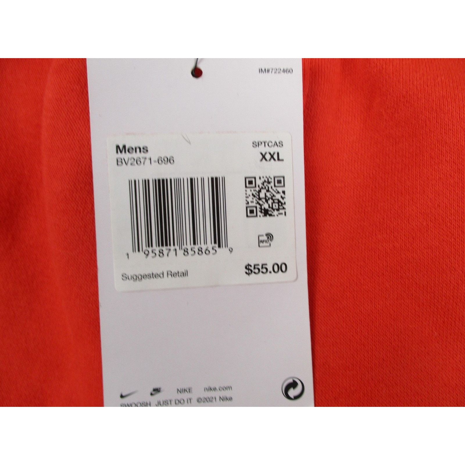 Nike Nike Sportswear Club Fleece Mens 2XL Red Joggers Sweats 1245 Size US 36 / EU 52 - 5 Thumbnail