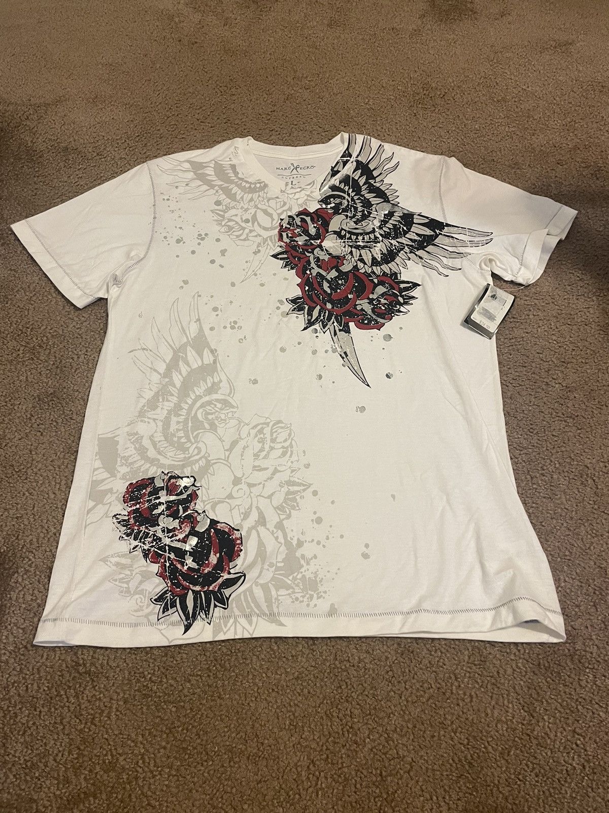 Marc Ecko Vintage Y2K Marc Ecko Big Print Tee Shirt Size L V Neck NWT Size US L / EU 52-54 / 3 - 1 Thumbnail