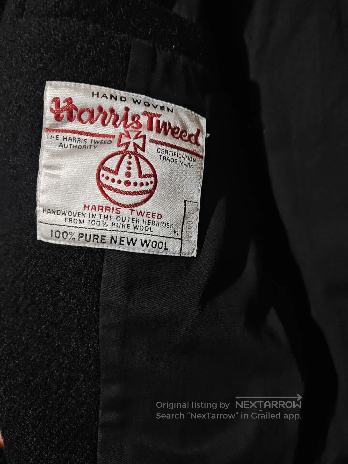 Harris Tweed Remains Harris Tweed British Vintage Black Slim Jacket. Size US M / EU 48-50 / 2 - 8 Thumbnail
