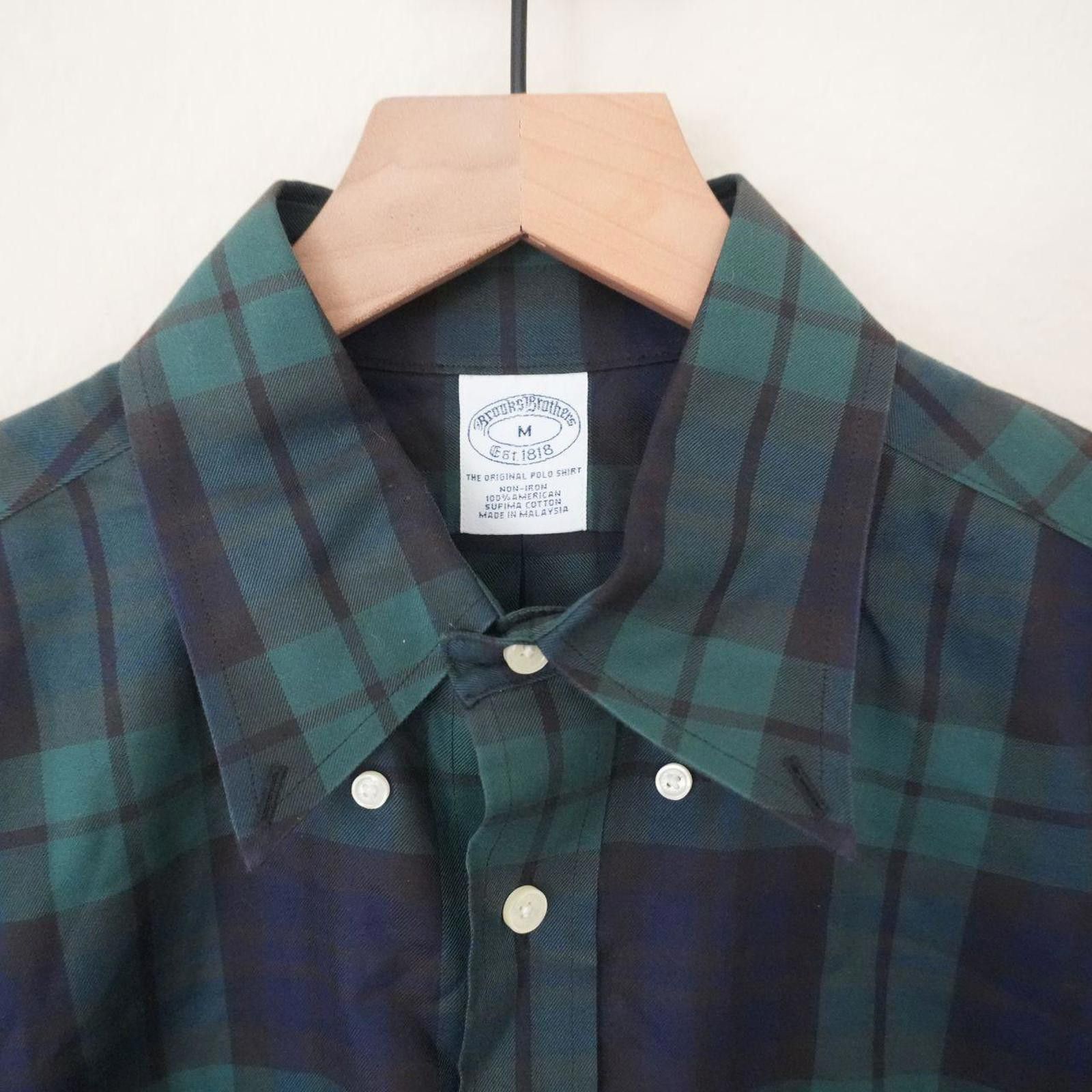 Brooks Brothers Brooks Brothers Button Down Shirt Men's M Green/Blue Cotton Size US M / EU 48-50 / 2 - 3 Thumbnail