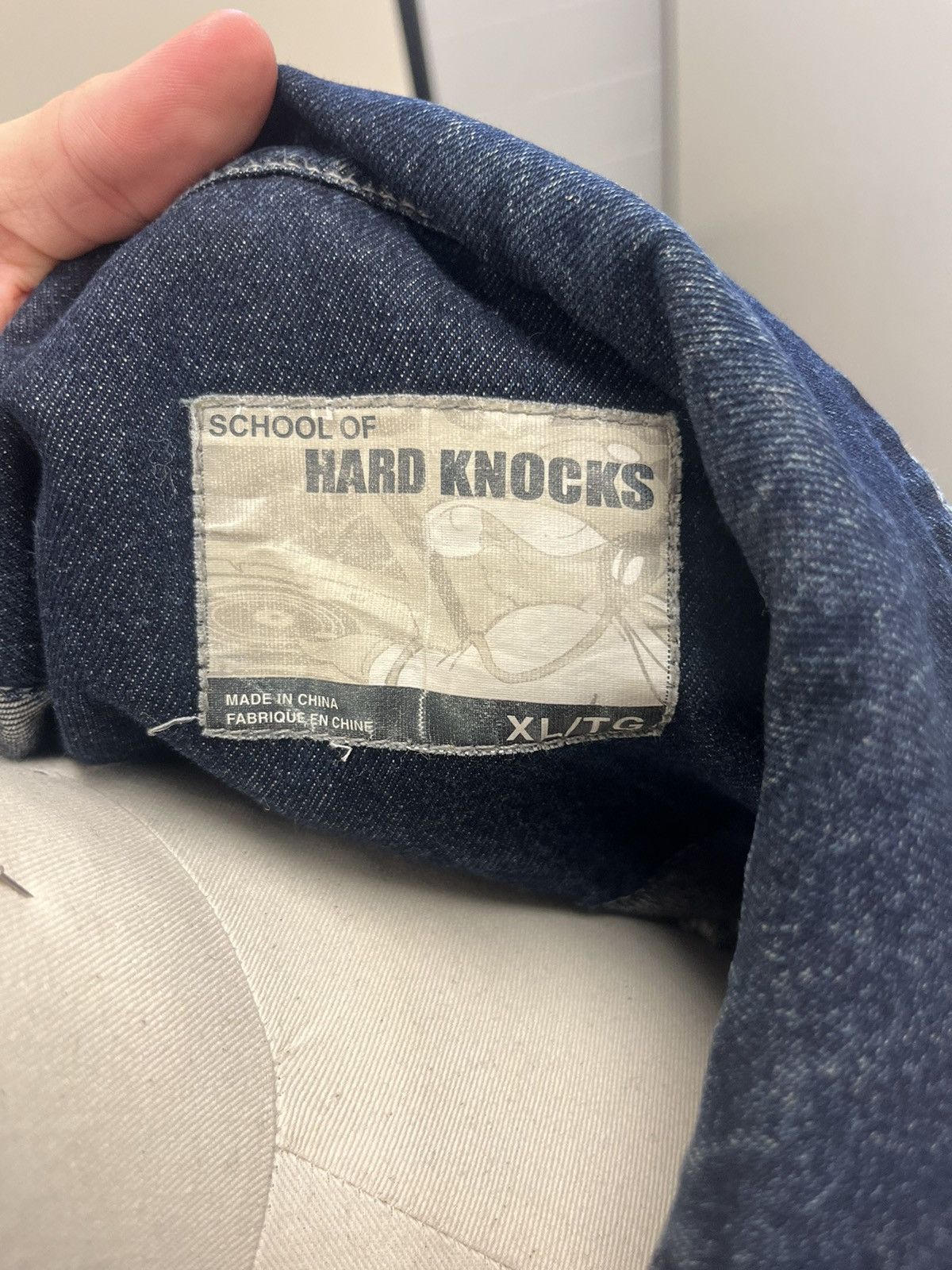 JNCO × Vintage VINTAGE RARE SCHOOL OF HARD KNOCKS DENIM JACKET Size US XL / EU 56 / 4 - 5 Thumbnail