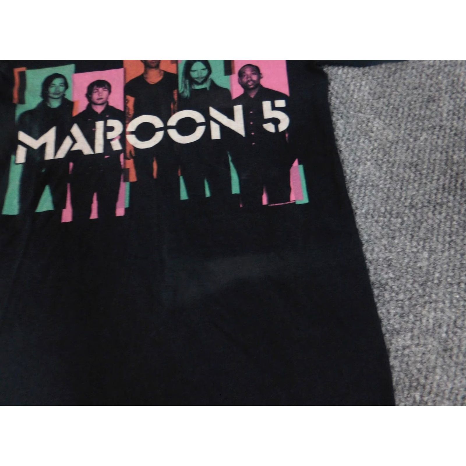 American Apparel Maroon 5 Mens Shirt S Black Short Sleeve Crew Neck Logo T-Shirt Knit Cotton Regular Beach American Apparel Size US S / EU 44-46 / 1 - 4 Thumbnail