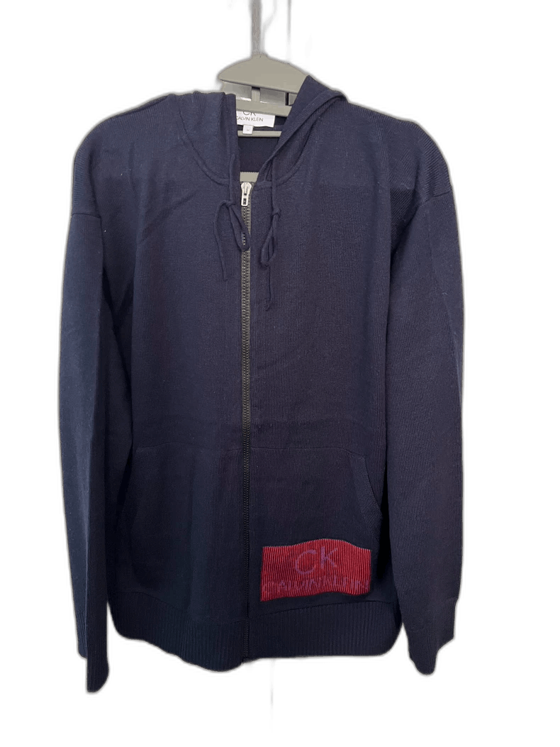 Calvin Klein 205W39NYC Calvin Klein Hooded Sweater in Navy Color Size US M / EU 48-50 / 2 - 1 Thumbnail