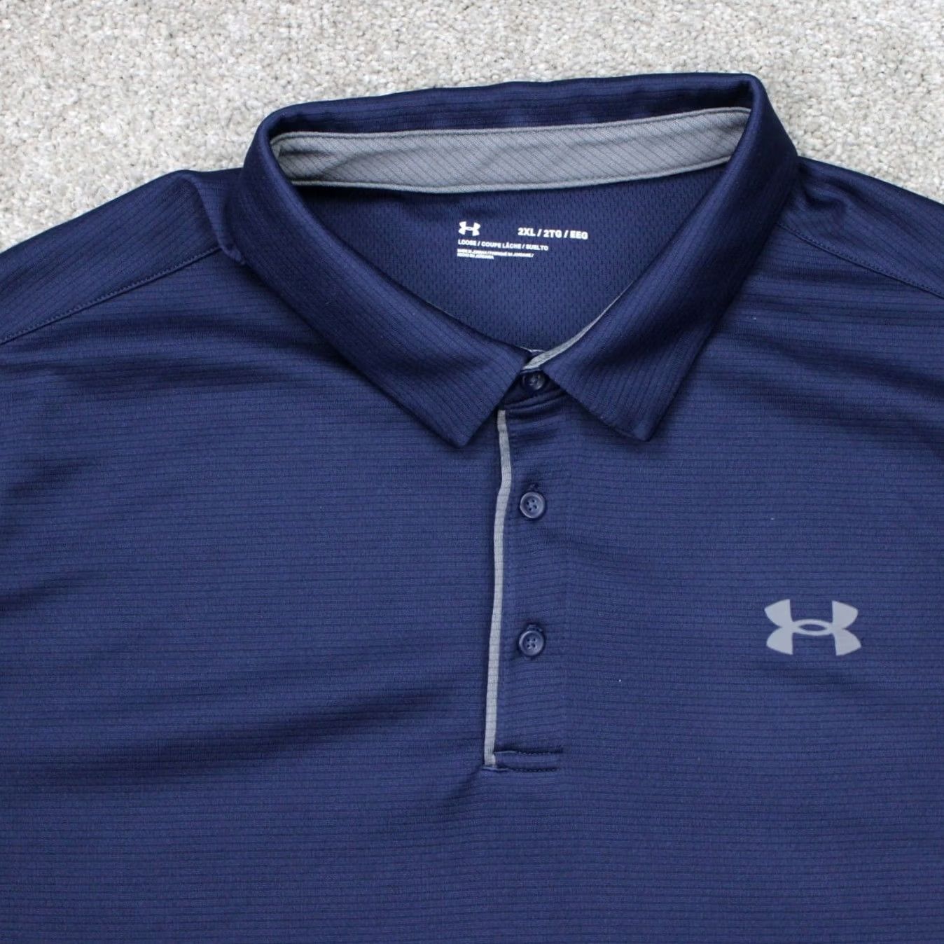 Under Armour Under Armour Polo Shirt Men 2XL Blue Short Sleeve HeatGear Regular Fit Polo Mens Blue Shirt Size US XXL / EU 58 / 5 - 5 Thumbnail