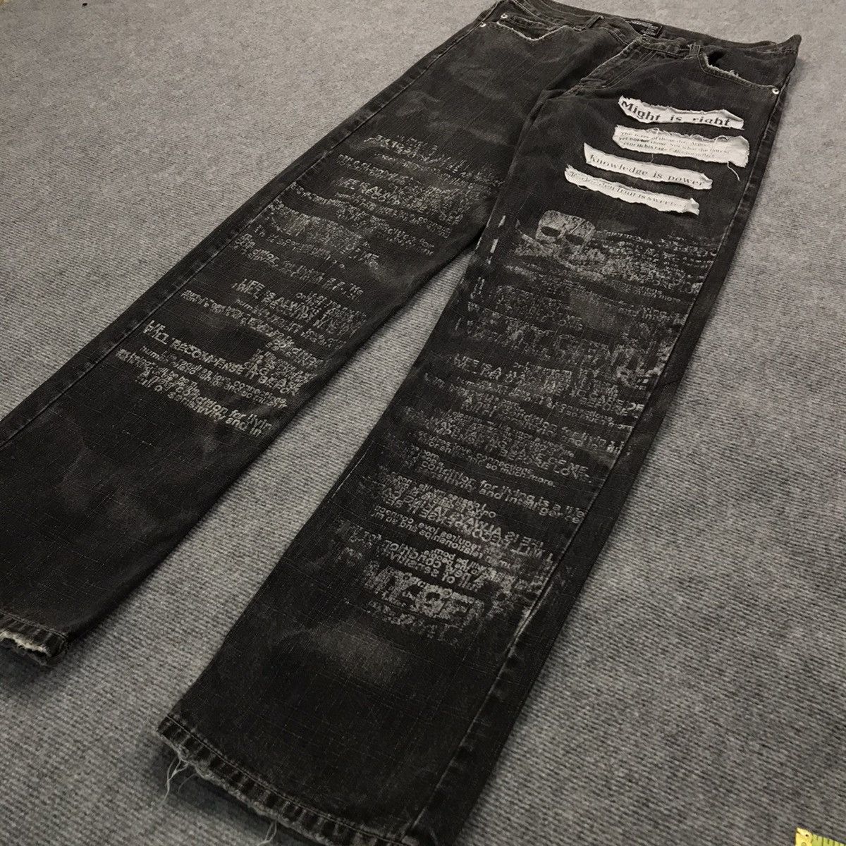 If Six Was Nine BUFFALO DISTRESSED IF SIX WED NINA STYLE BLACK FADED PANTS Size US 30 / EU 46 - 4 Thumbnail