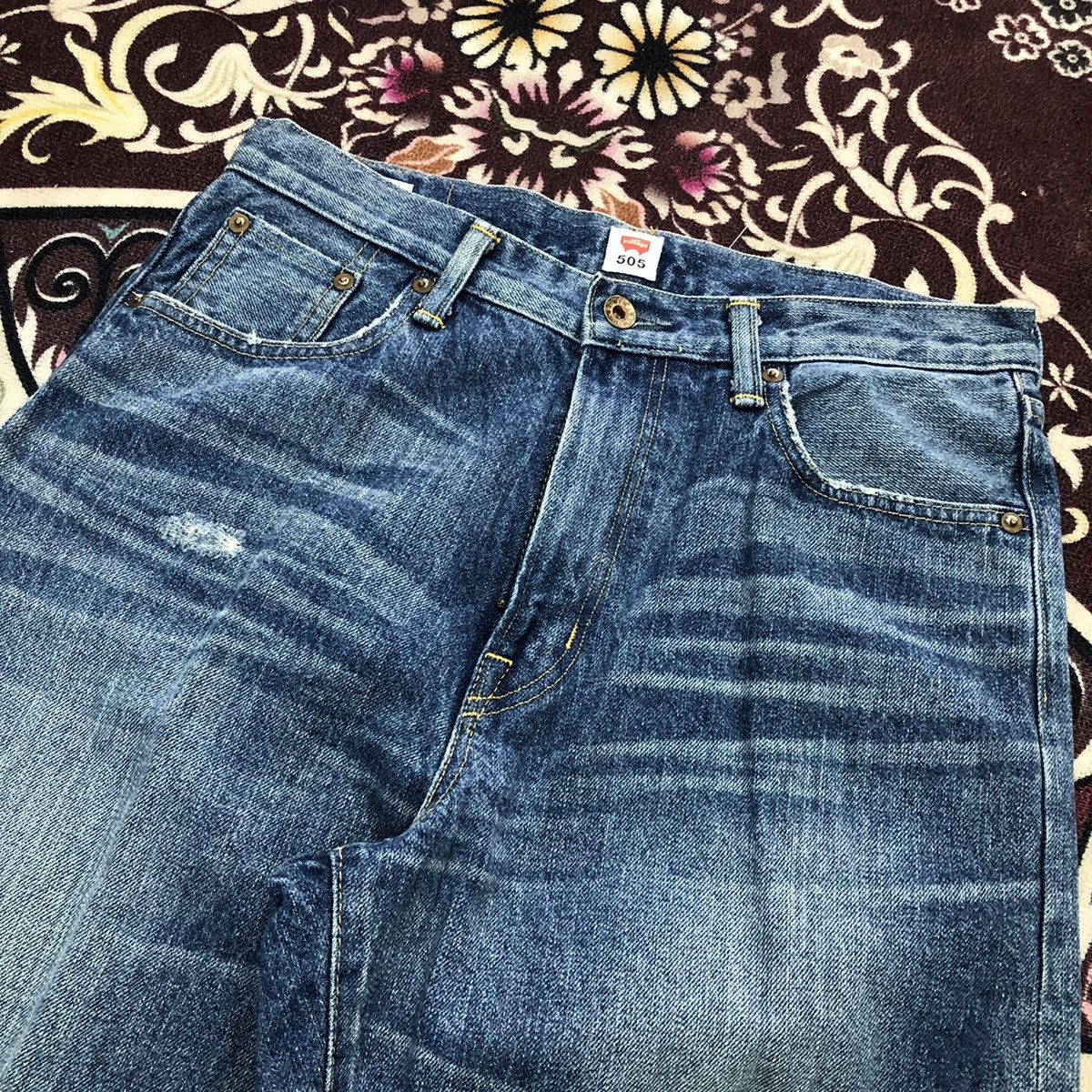 Edwin Edwin 505 Ragged Selvedge Regular Denim Jeans Size US 30 / EU 46 - 4 Thumbnail