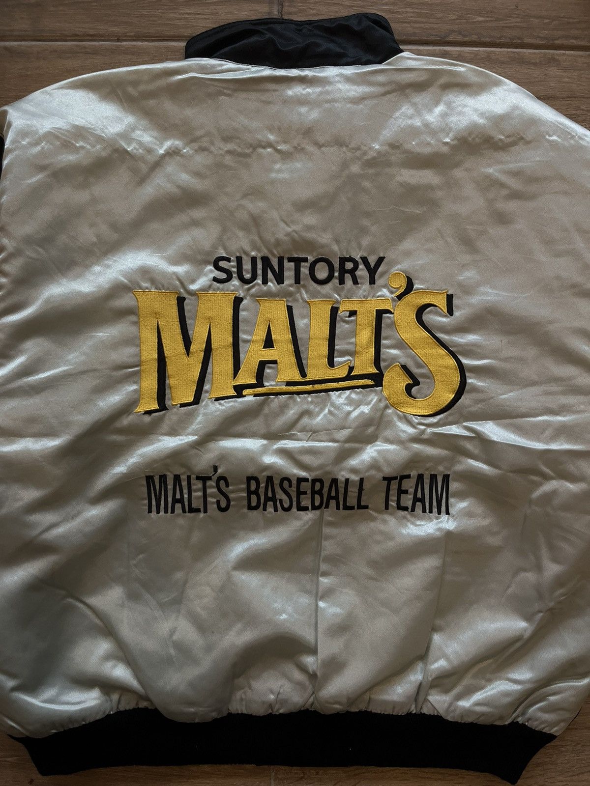 Japanese Brand × MLB Vtg Suntory Malts Baseball Varsity Jacket Size US L / EU 52-54 / 3 - 2 Thumbnail