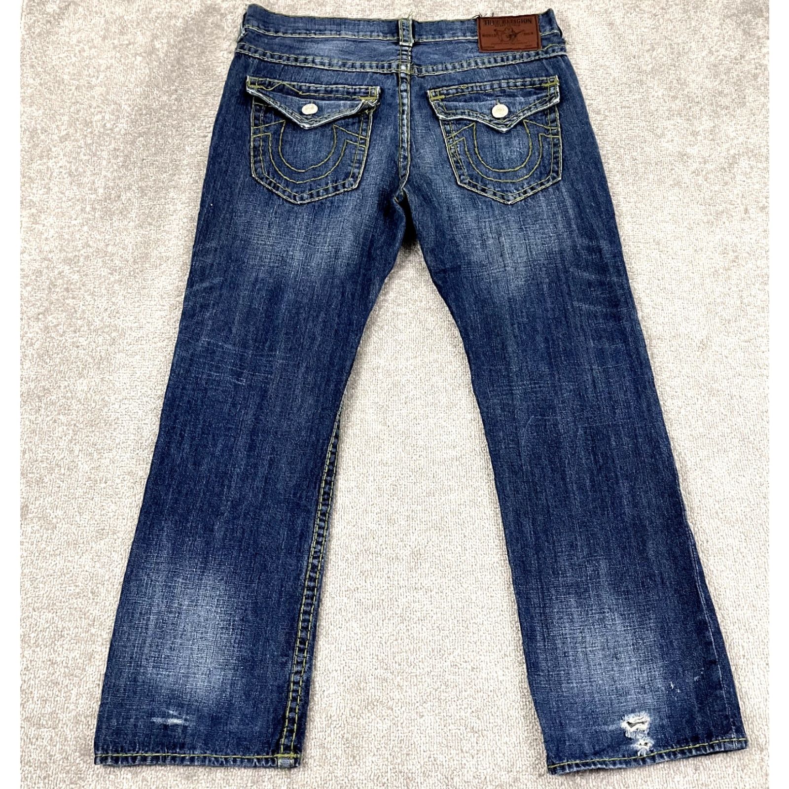 True Religion TRUE RELIGION Jeans Mens 38 x 32 Straight Blue Denim Ricky Super T Hip Hop Jeans Size US 38 / EU 54 - 2 Thumbnail