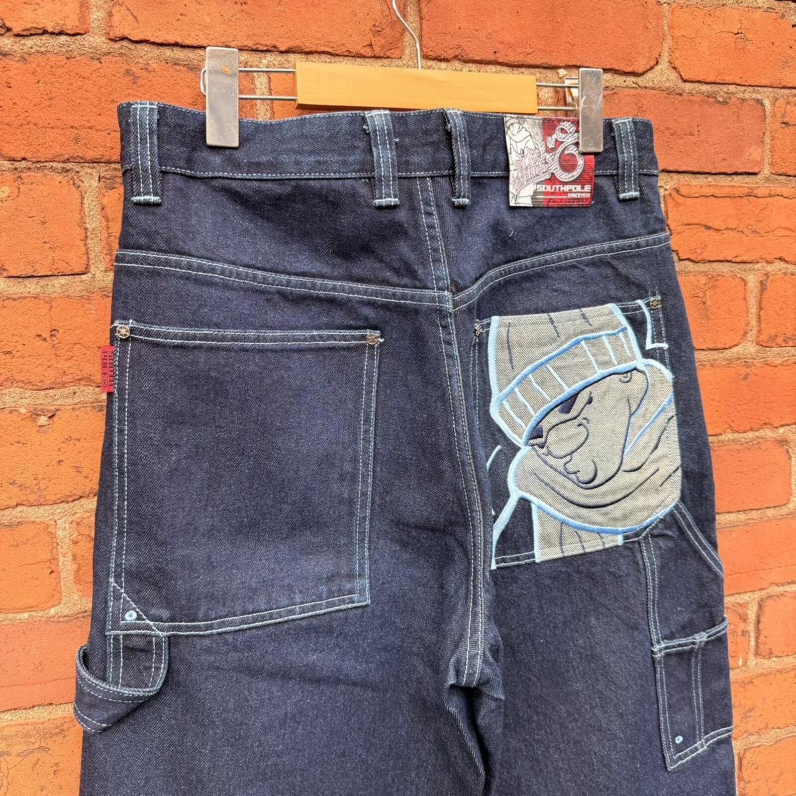 Southpole Vintage Southpole jeans embroidered 00s 32x34 south pole Size US 32 / EU 48 - 1 Thumbnail