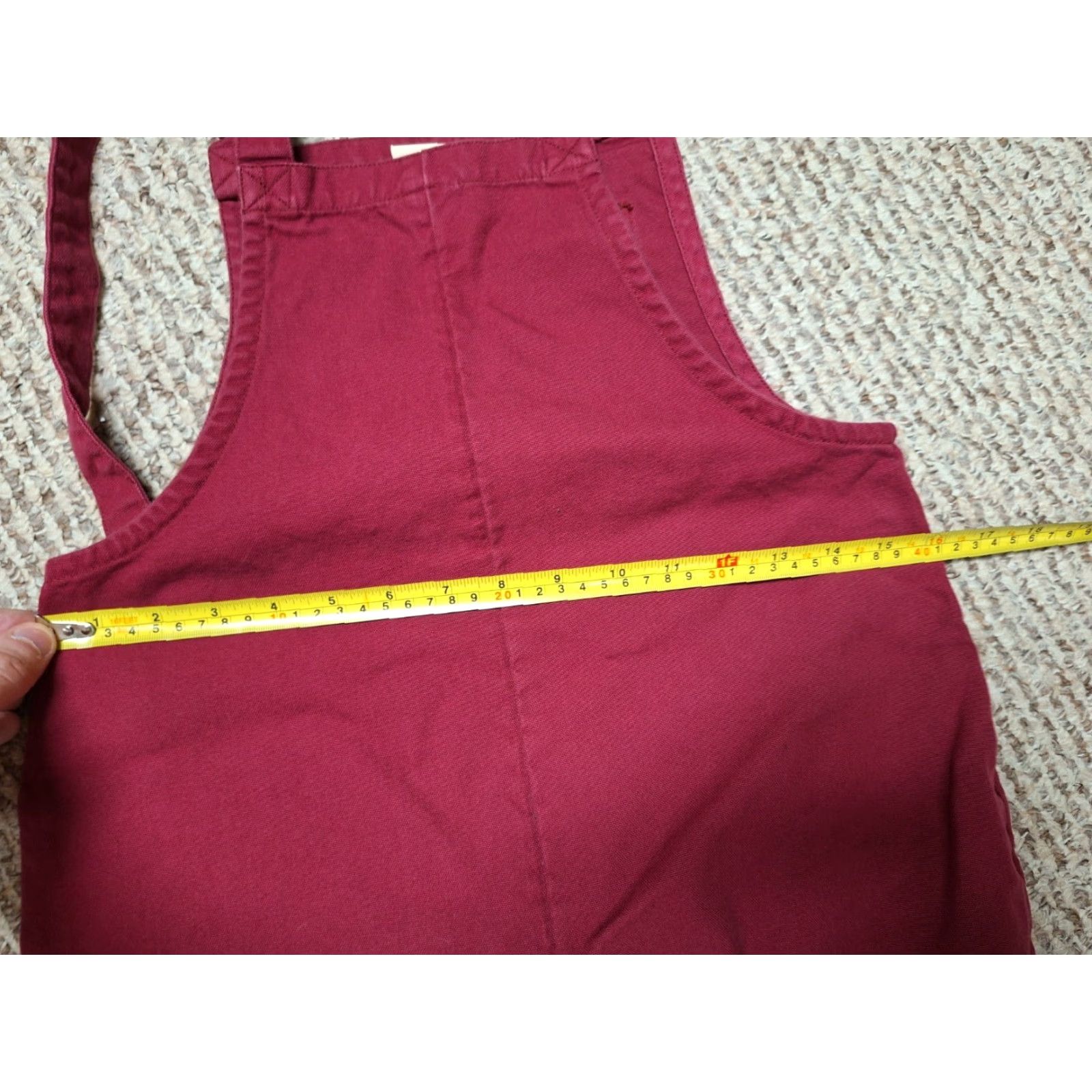 Vintage LUCY and YAK Overalls Retro Rare Dungarees 2R Women Red/Burgundy 2R Retro Overall Women US 2R Size 26" / US 2 / IT 38 - 5 Thumbnail