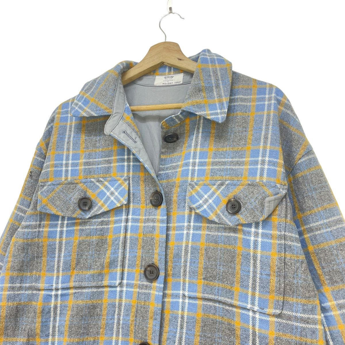 Disney × Japanese Brand × Mickey Mouse Disney X Moussy Plaid Tartan Jacket Embroidered Mickey Size L / US 10 / IT 46 - 3 Thumbnail