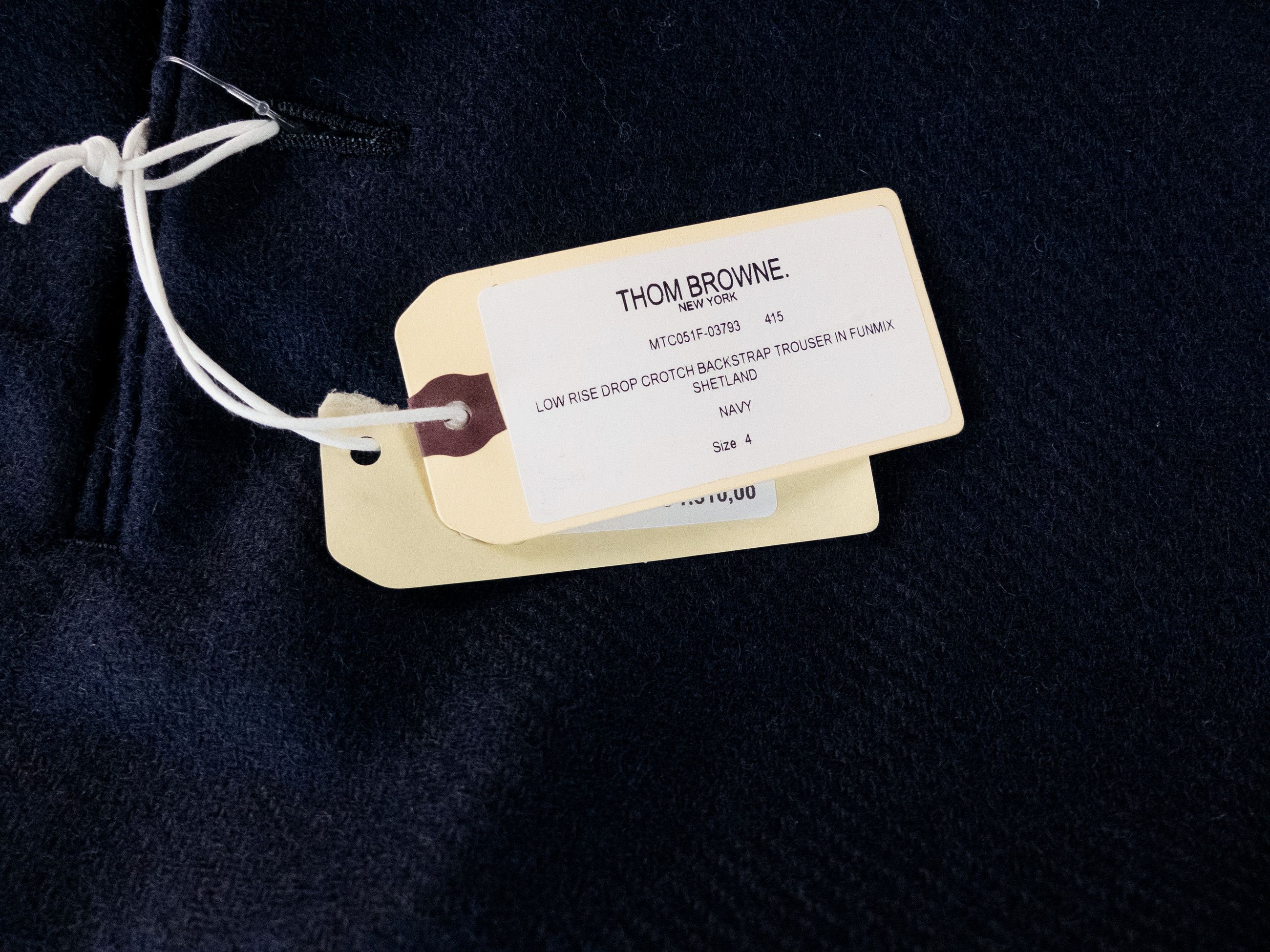 Thom Browne THOM BROWNE Fun-Mix blue wool & corduroy backstrap pants Size US 38 / EU 54 - 10 Thumbnail