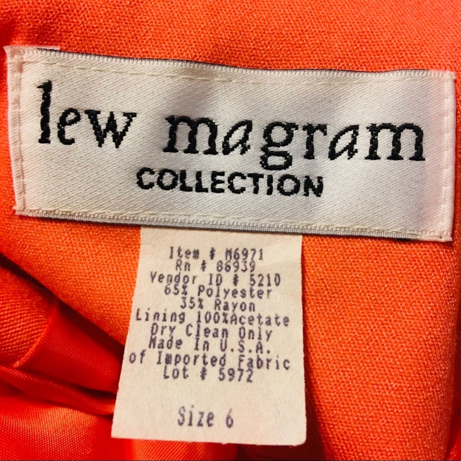 Vintage Lew Magram New York style business skirt suit Size M / US 6-8 / IT 42-44 - 8 Thumbnail