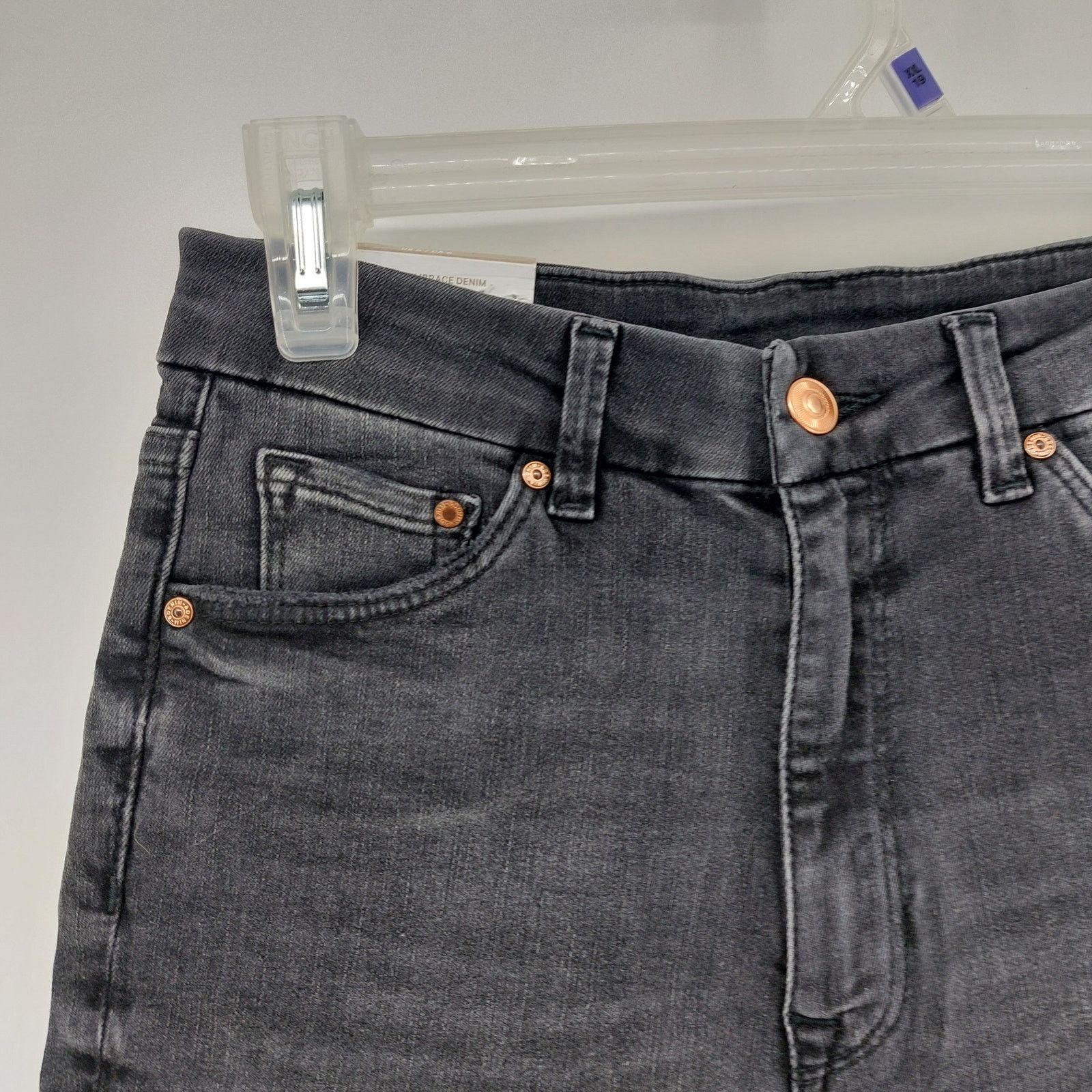 H&M H&M Bermuda Black Denim Shorts High Waist Womens US 6 Size 28" / US 6 / IT 42 - 10 Thumbnail