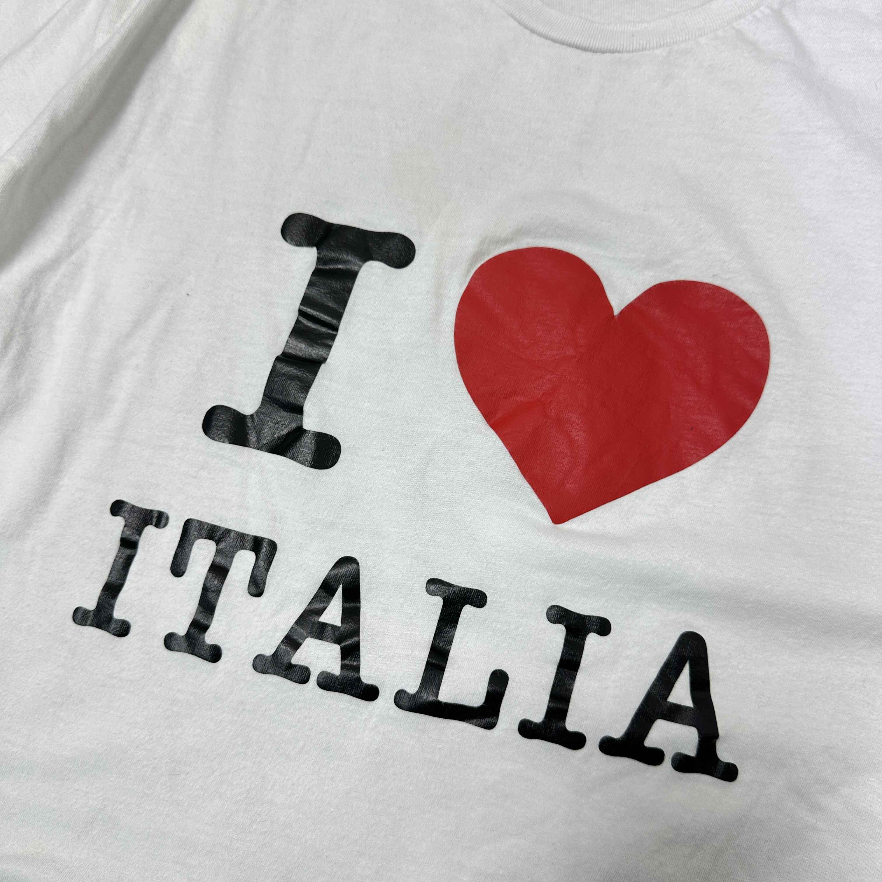 Vintage Vintage Streetwear I Love Italia Printed T-shirt Y2K Size US M / EU 48-50 / 2 - 5 Thumbnail