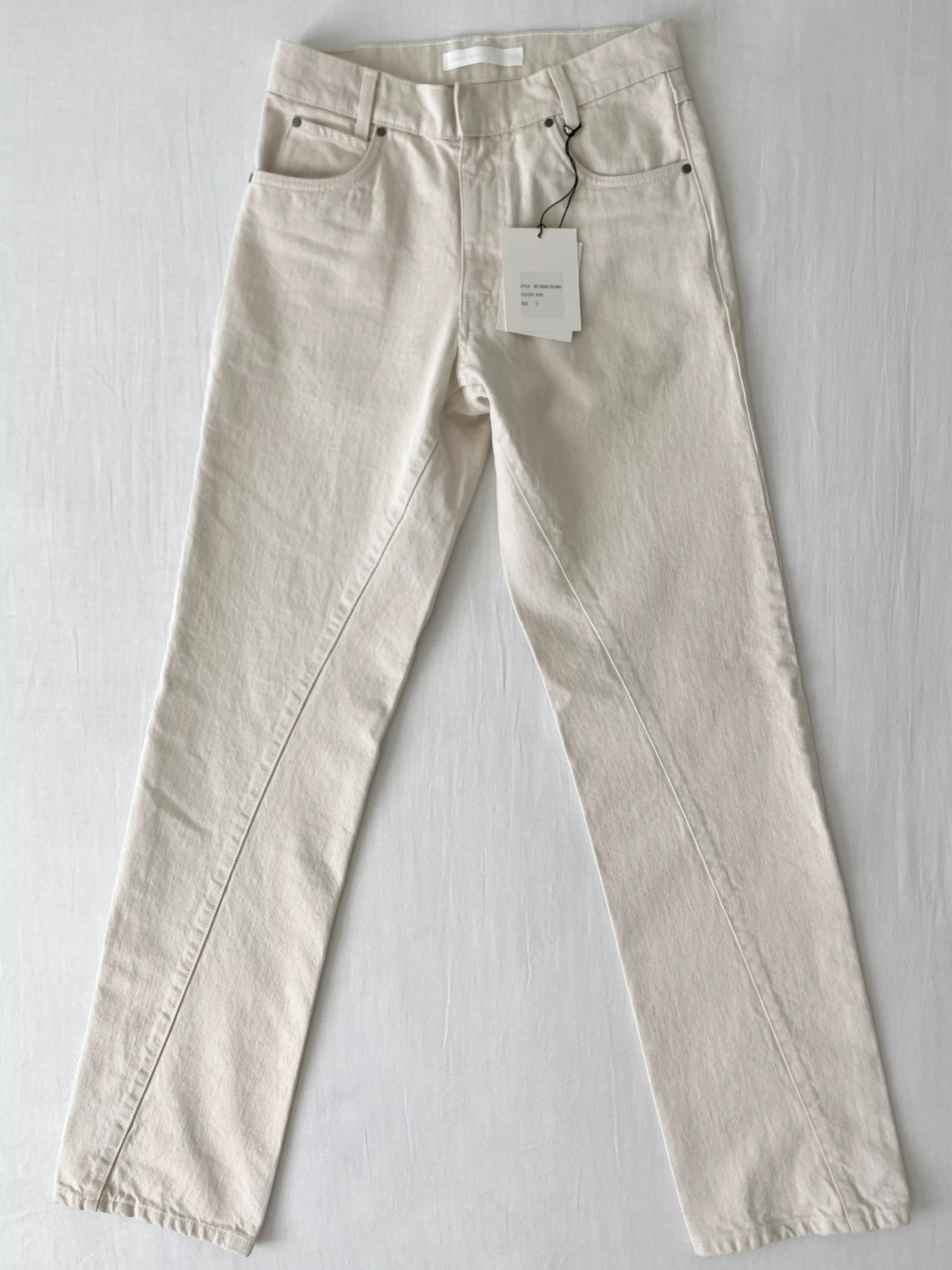 Bianca Saunders Ecru ISKO Straight Leg Jeans Size US 30 / EU 46 - 1 Thumbnail