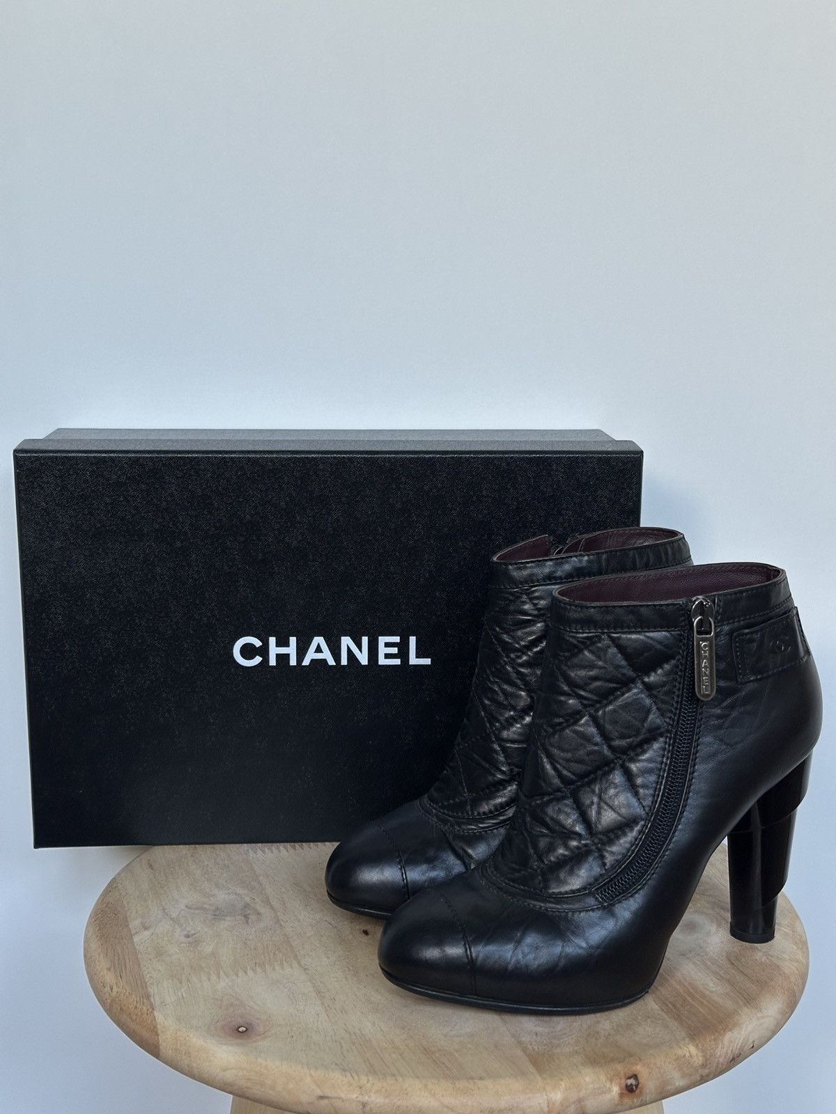 Chanel Chanel Mademoiselle quilted ankle boots with box Size US 6 / IT 36 - 1 Thumbnail