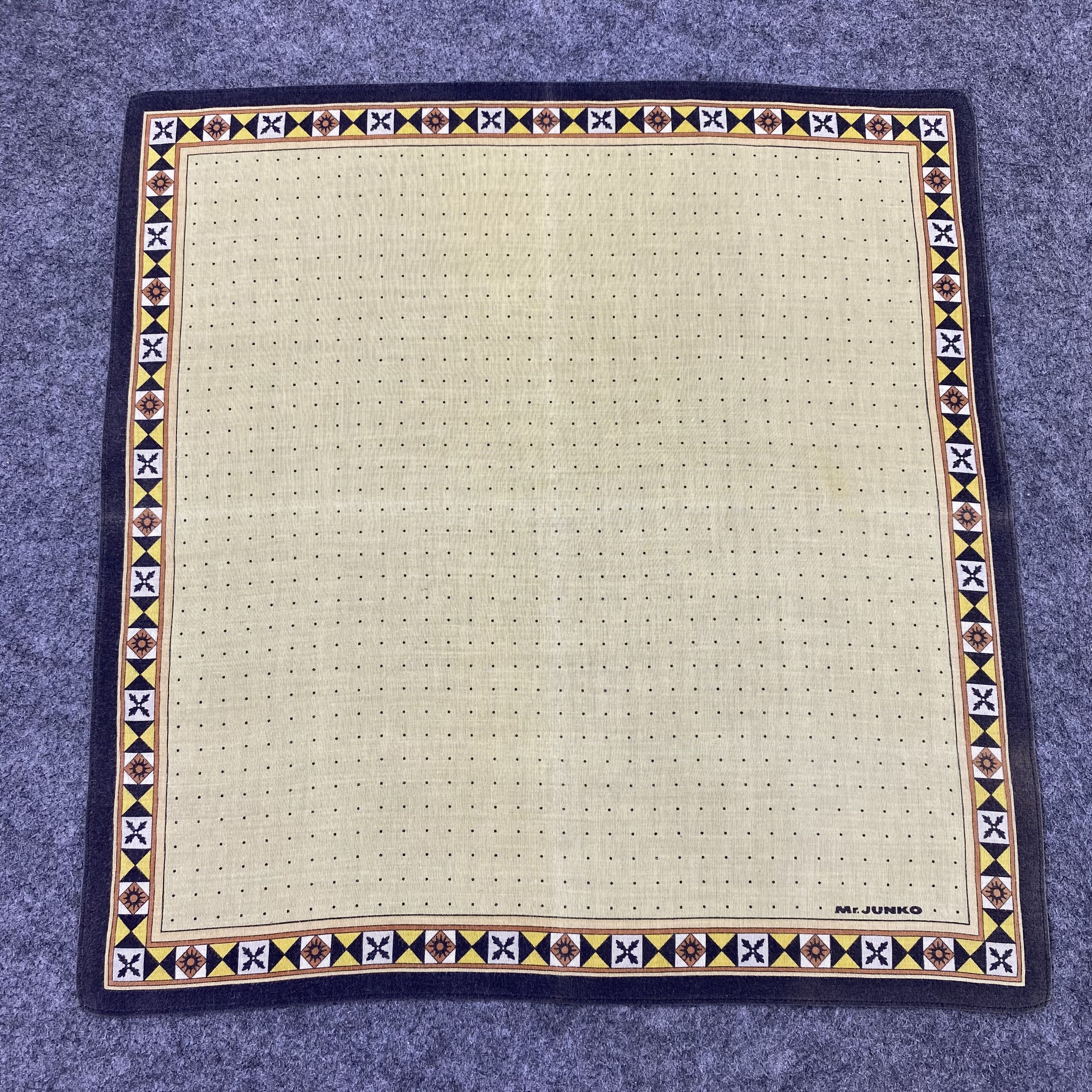 Japanese Brand Mr.Junko Handkerchief Neckerchief Bandana-B1919 Size ONE SIZE - 3 Thumbnail